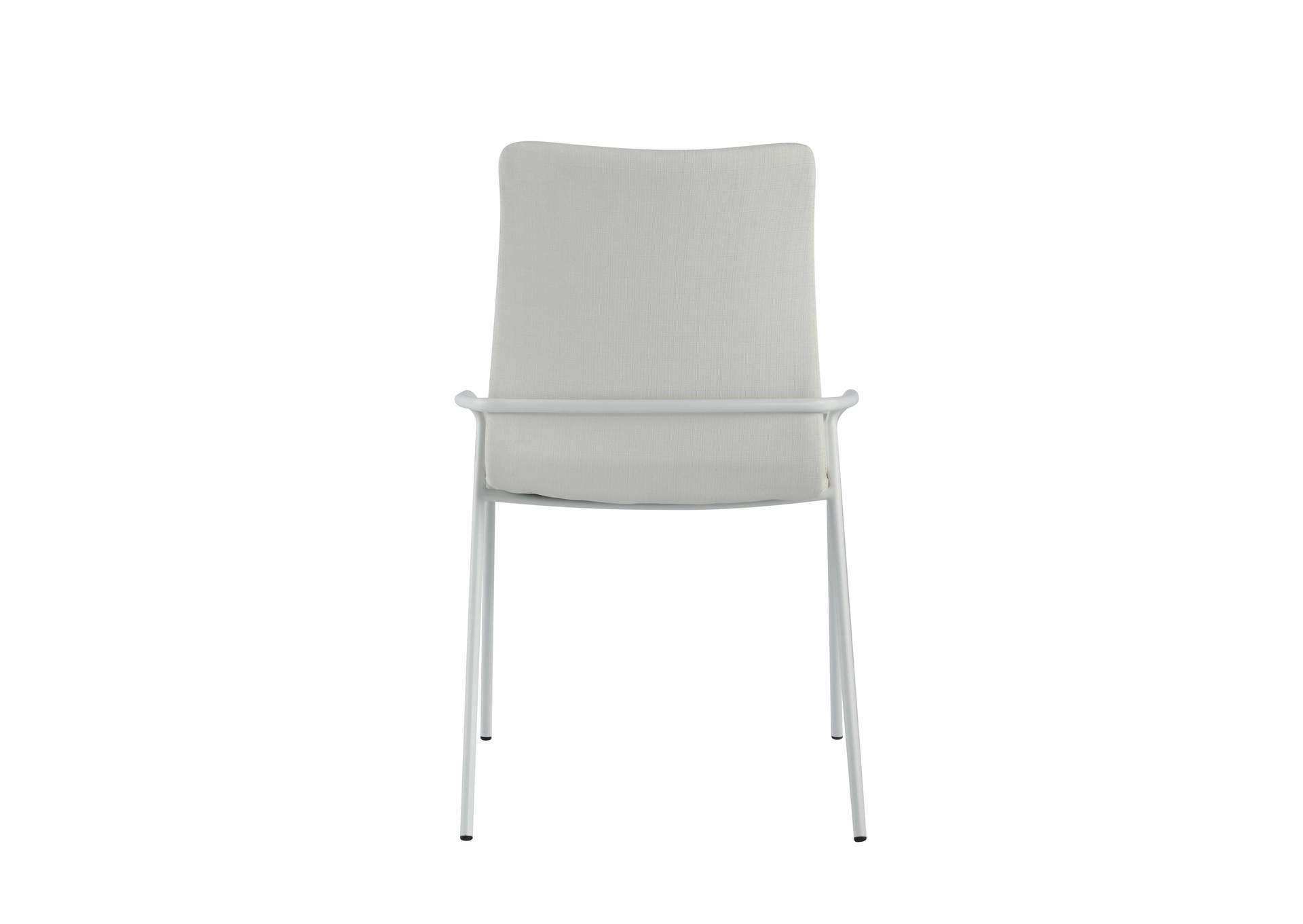 Contemporary White Upholstered Side Chair image 7