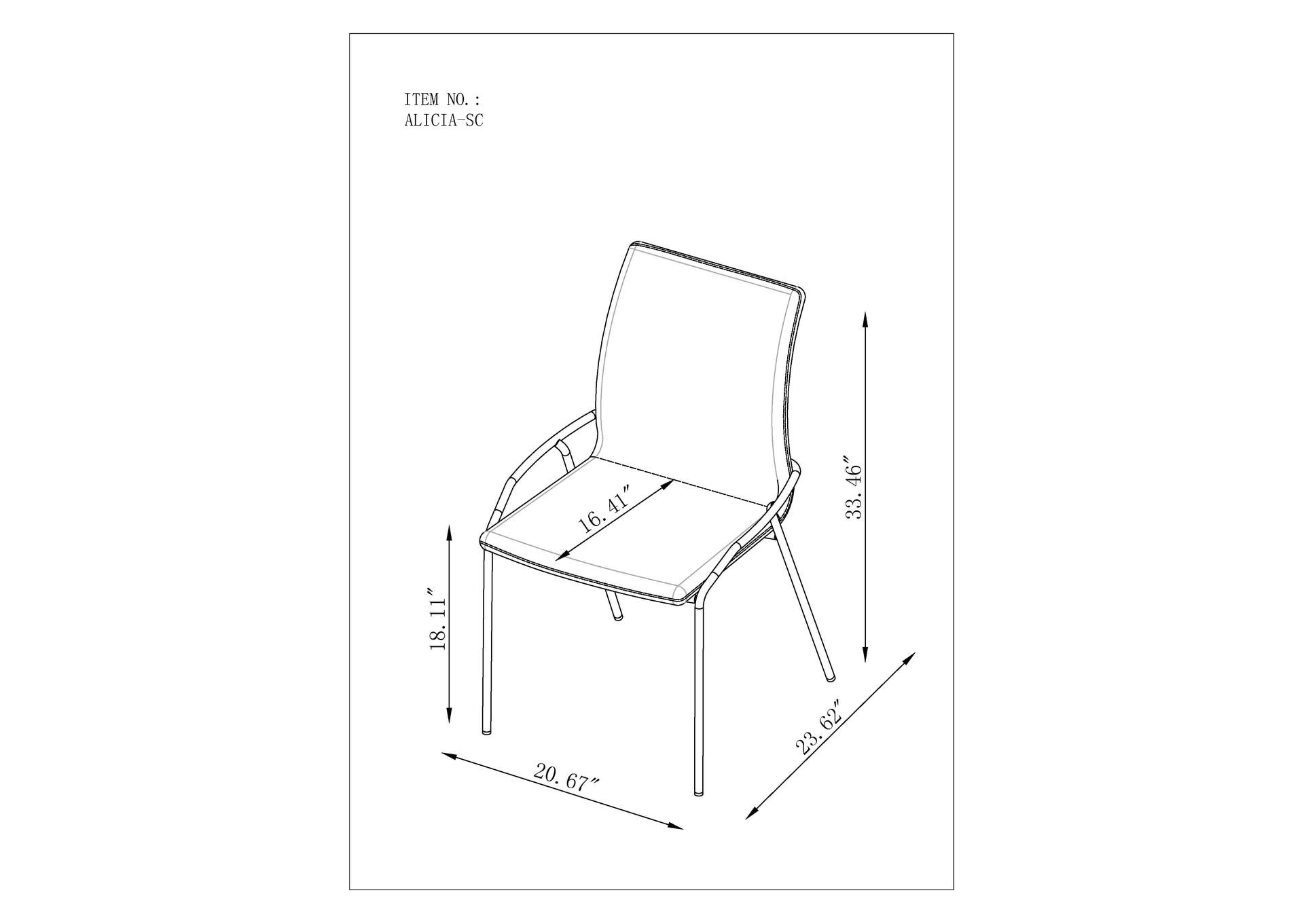 Contemporary White Upholstered Side Chair image 10