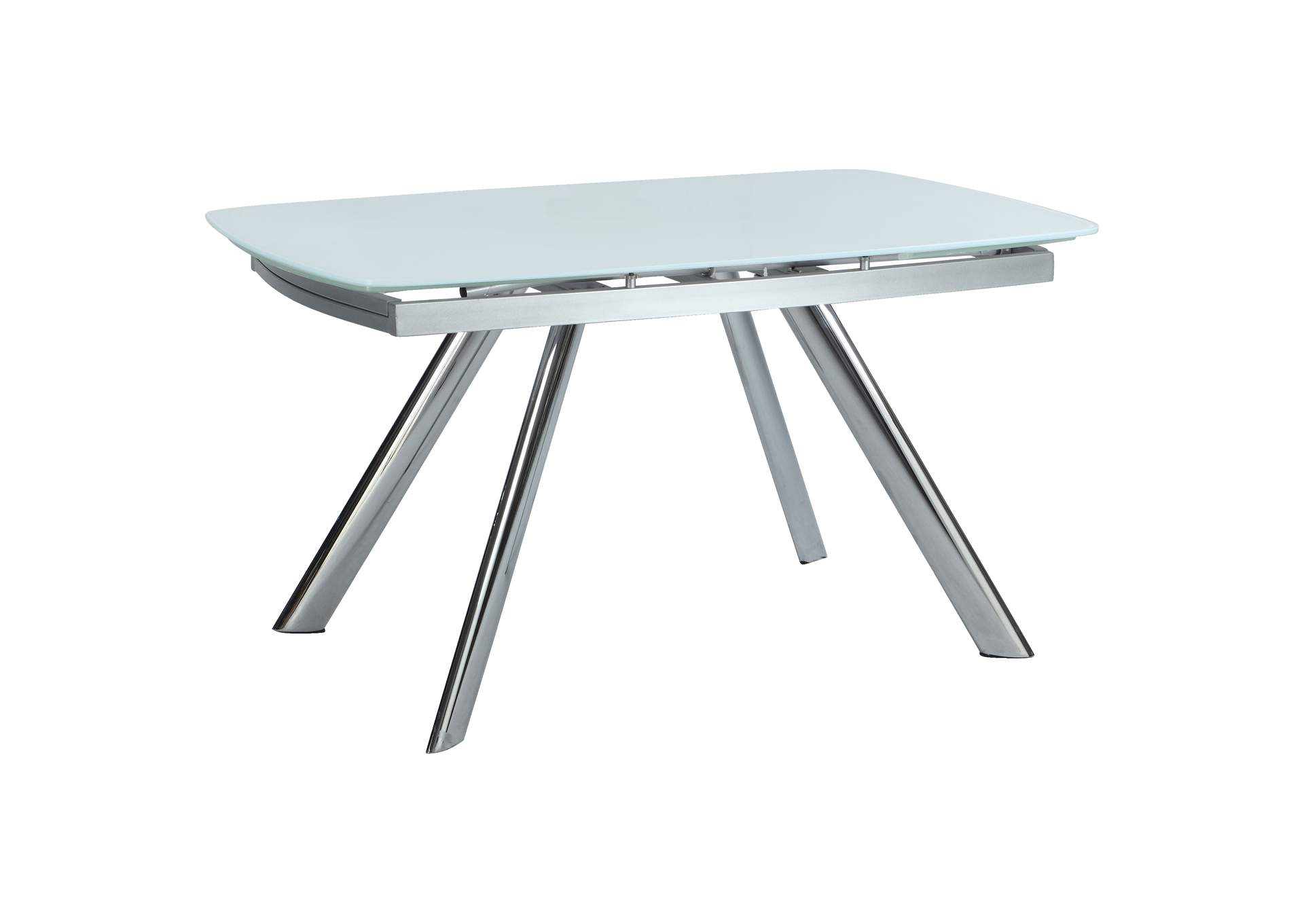 Contemporary Dining Set With Extendable Starphire Glass Table & 4 Motion Back Side Chairs image 5