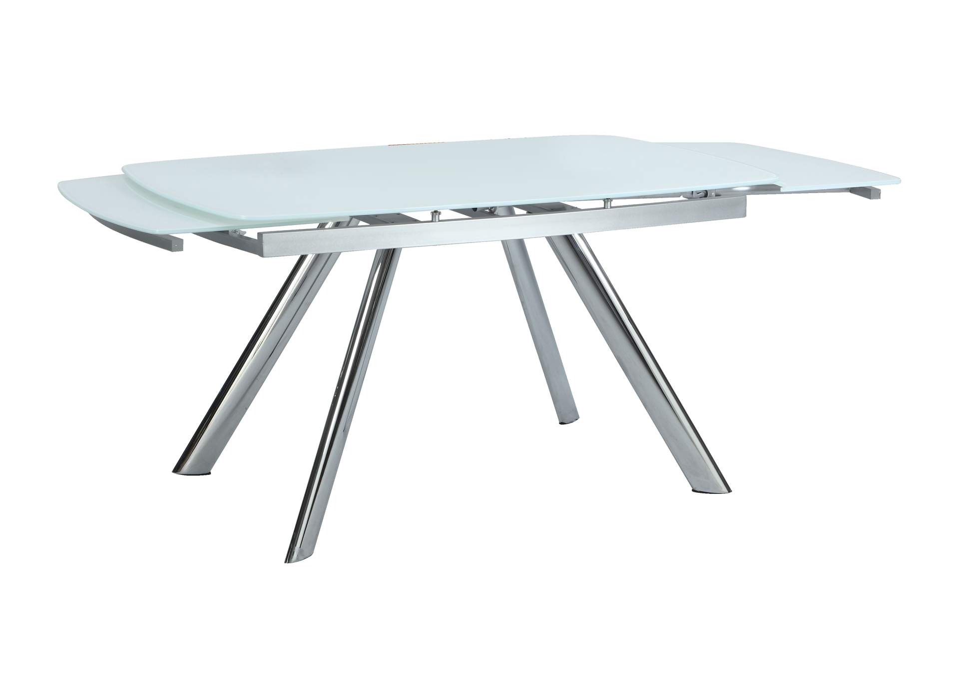 Contemporary Dining Set With Extendable Starphire Glass Table & 4 Motion Back Side Chairs image 7