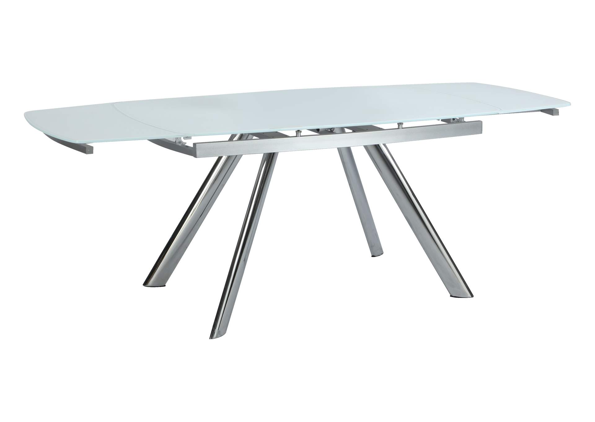 Contemporary Dining Set With Extendable Starphire Glass Table & 4 Motion Back Side Chairs image 6