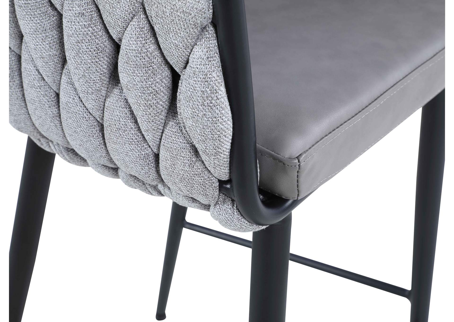 Contemporary Side Chair With Weave Back image 7