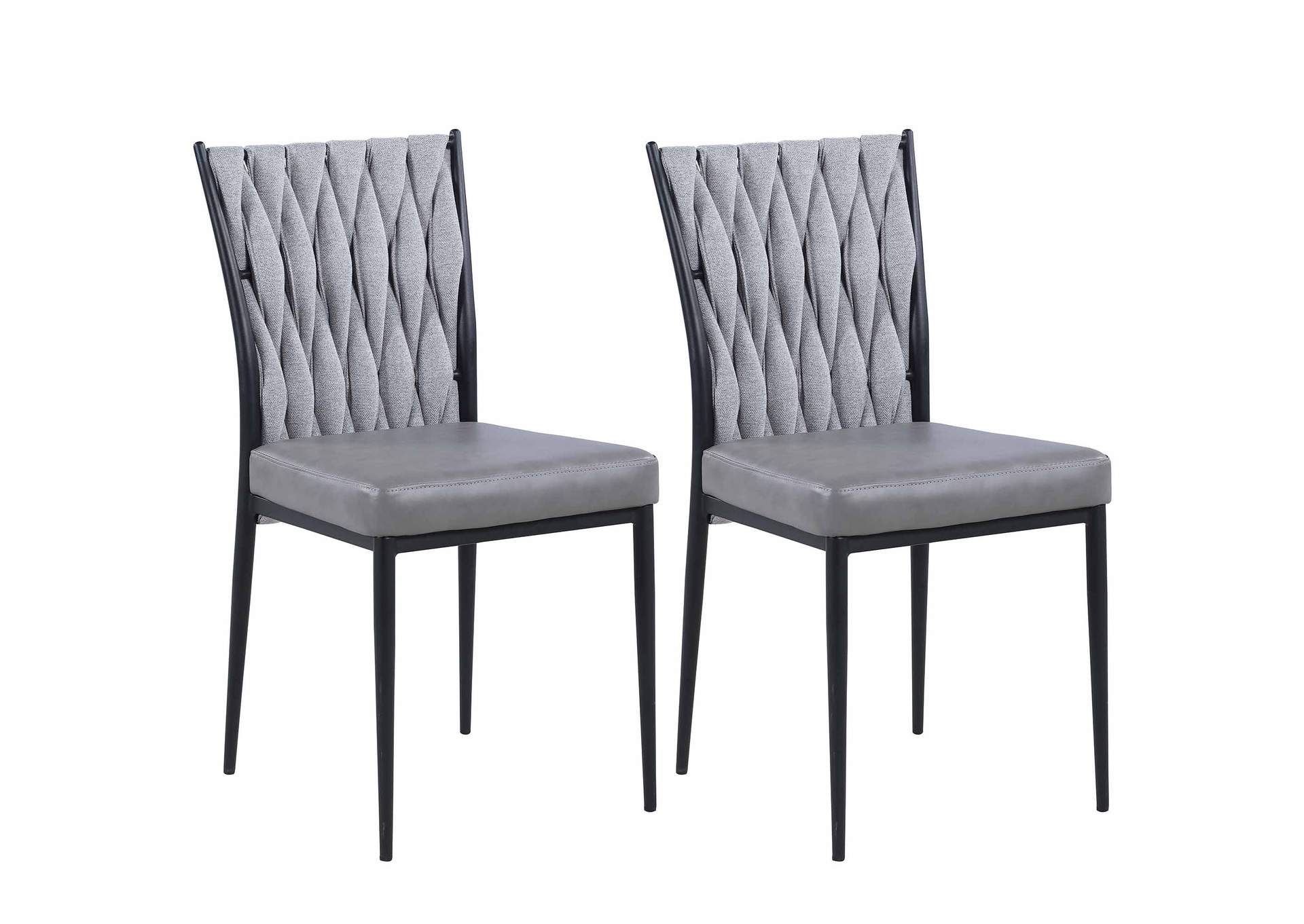 Contemporary Side Chair With Weave Back image 9