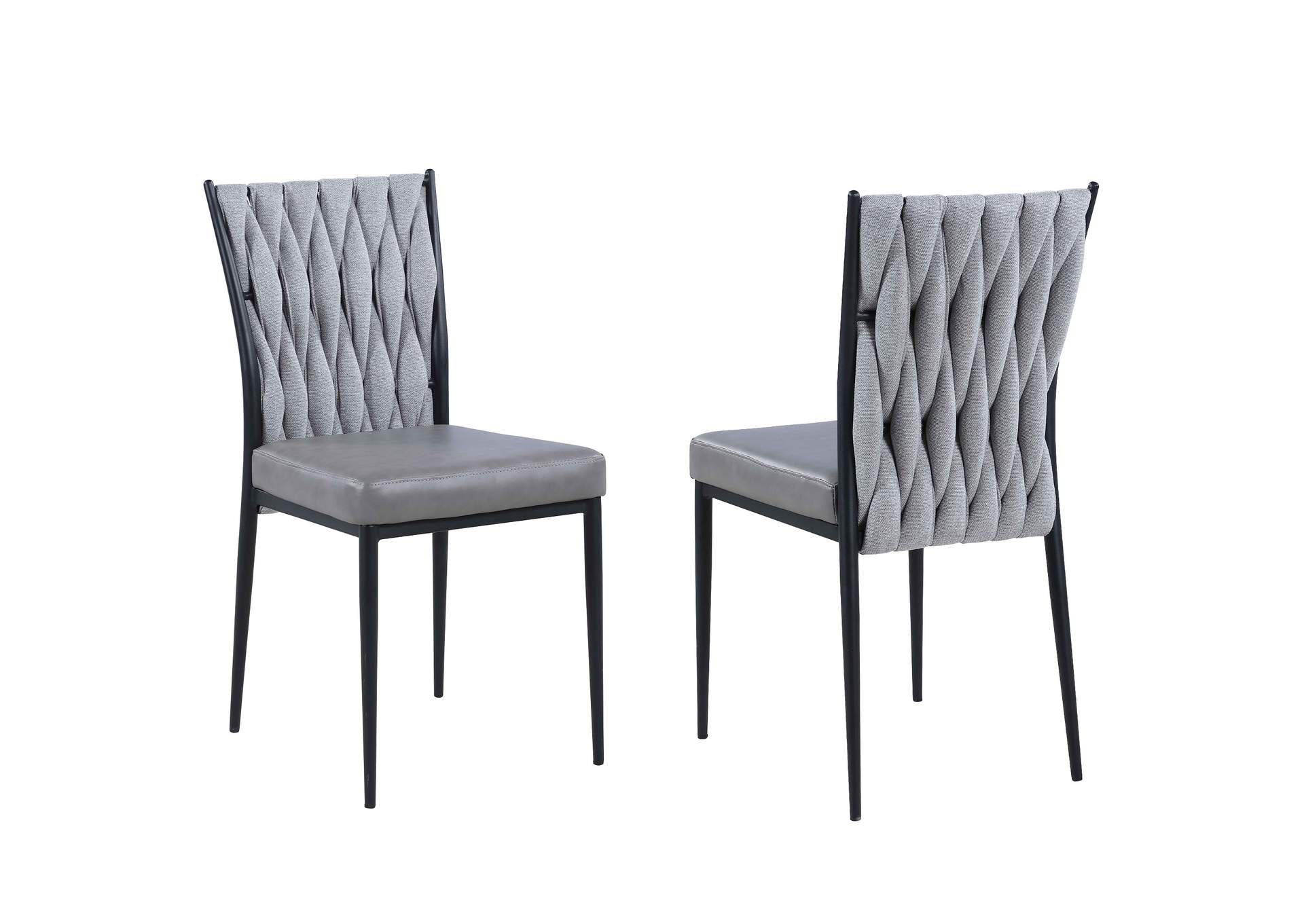 Contemporary Side Chair With Weave Back image 3