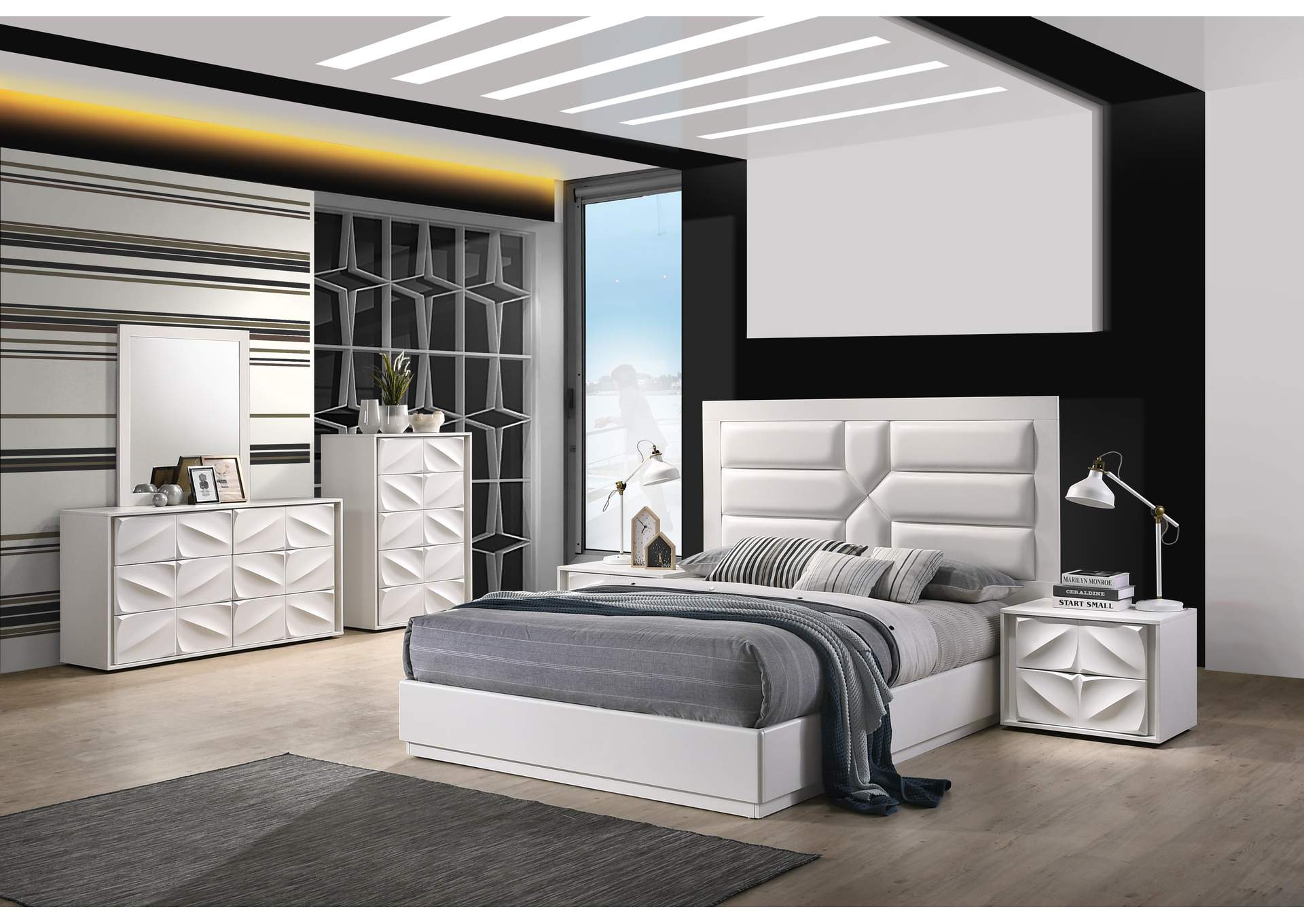 Contemporary King Size Bed image 1