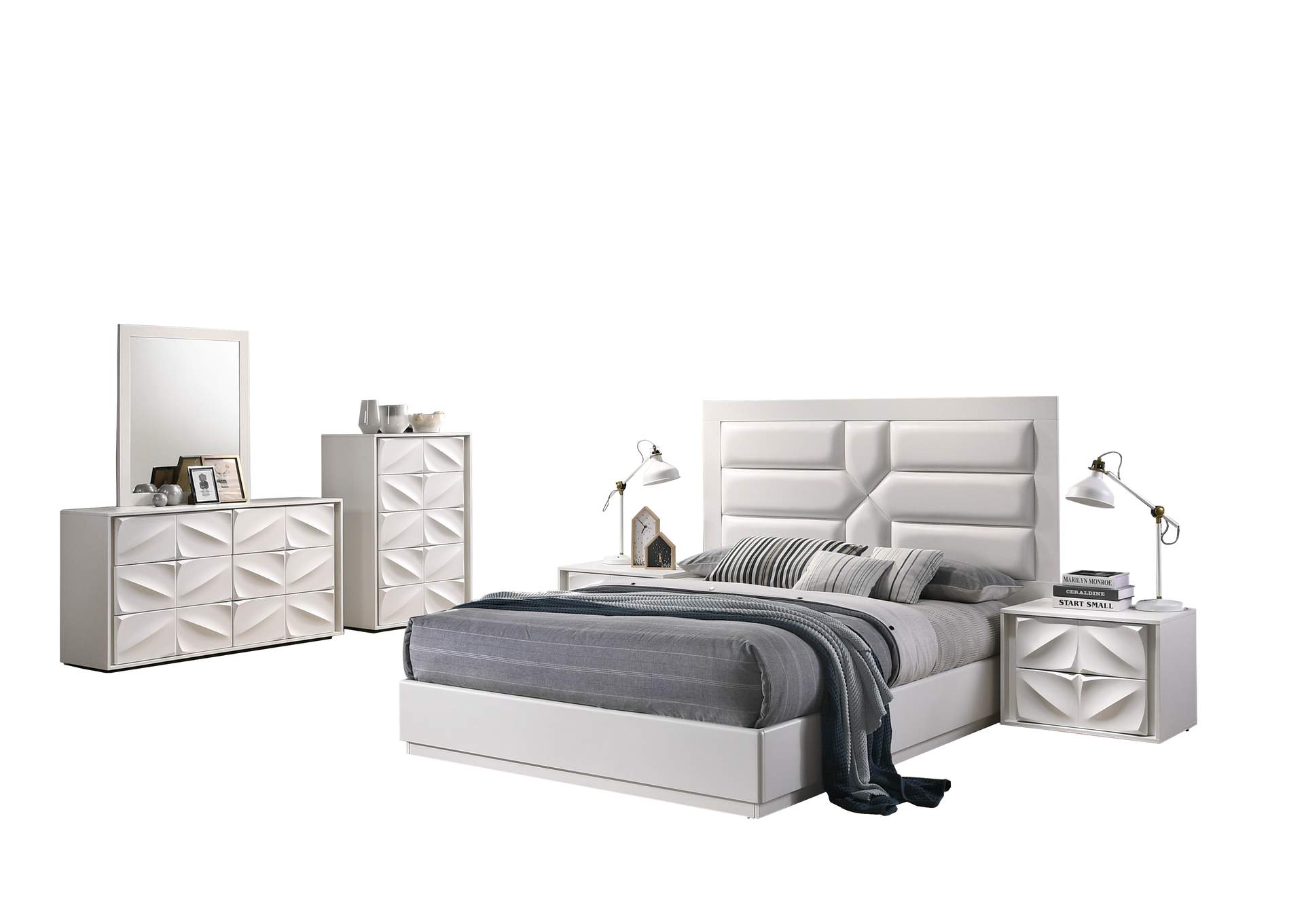 Contemporary Bedroom Set With Queen Size Bed image 3