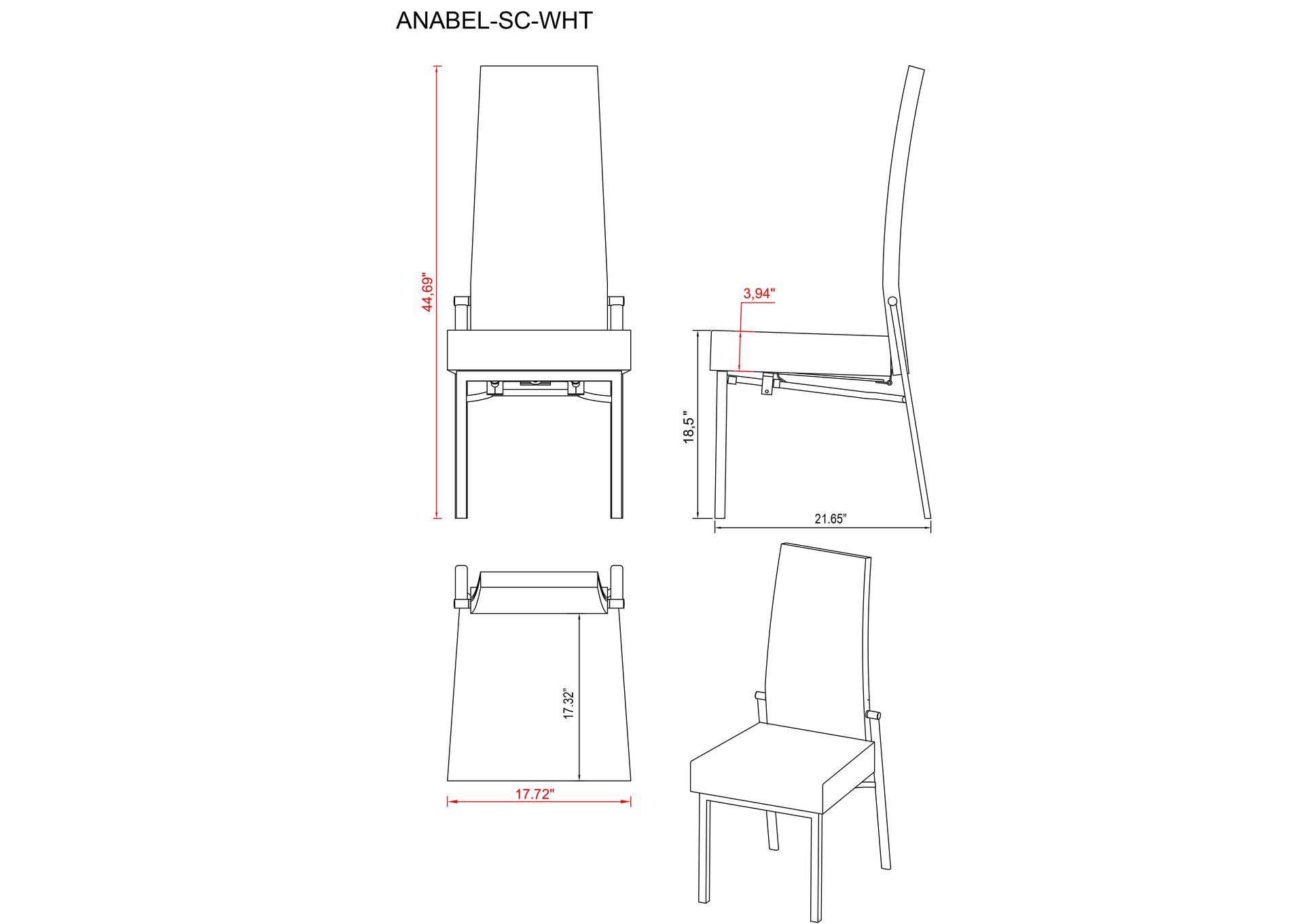Contemporary Motion Back Side Chair With Chrome Frame image 11