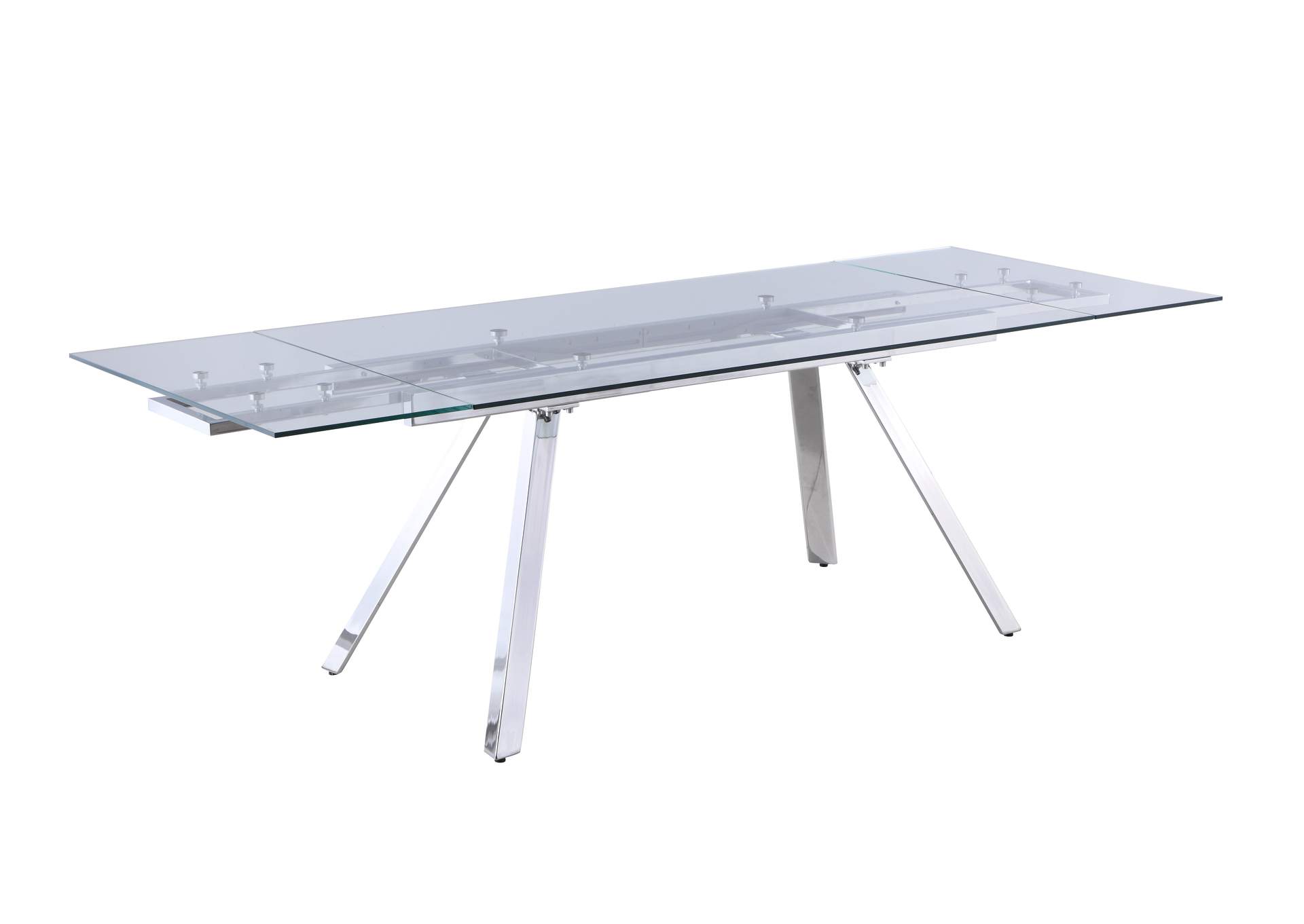 Contemporary Dining Set With Extendable Glass Table & 4 Chairs image 6
