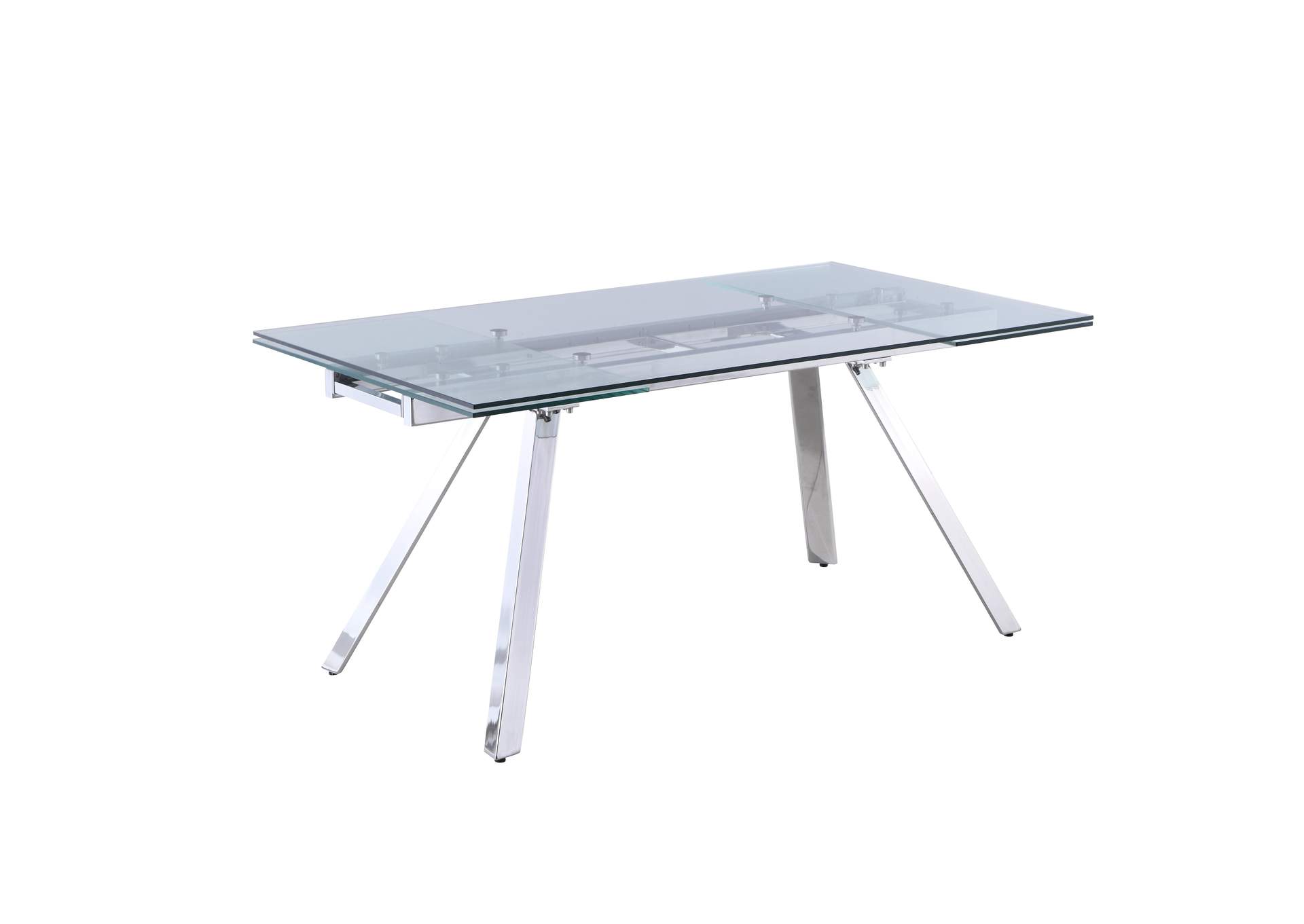 Contemporary Dining Set With Extendable Glass Table & 4 Chairs image 5