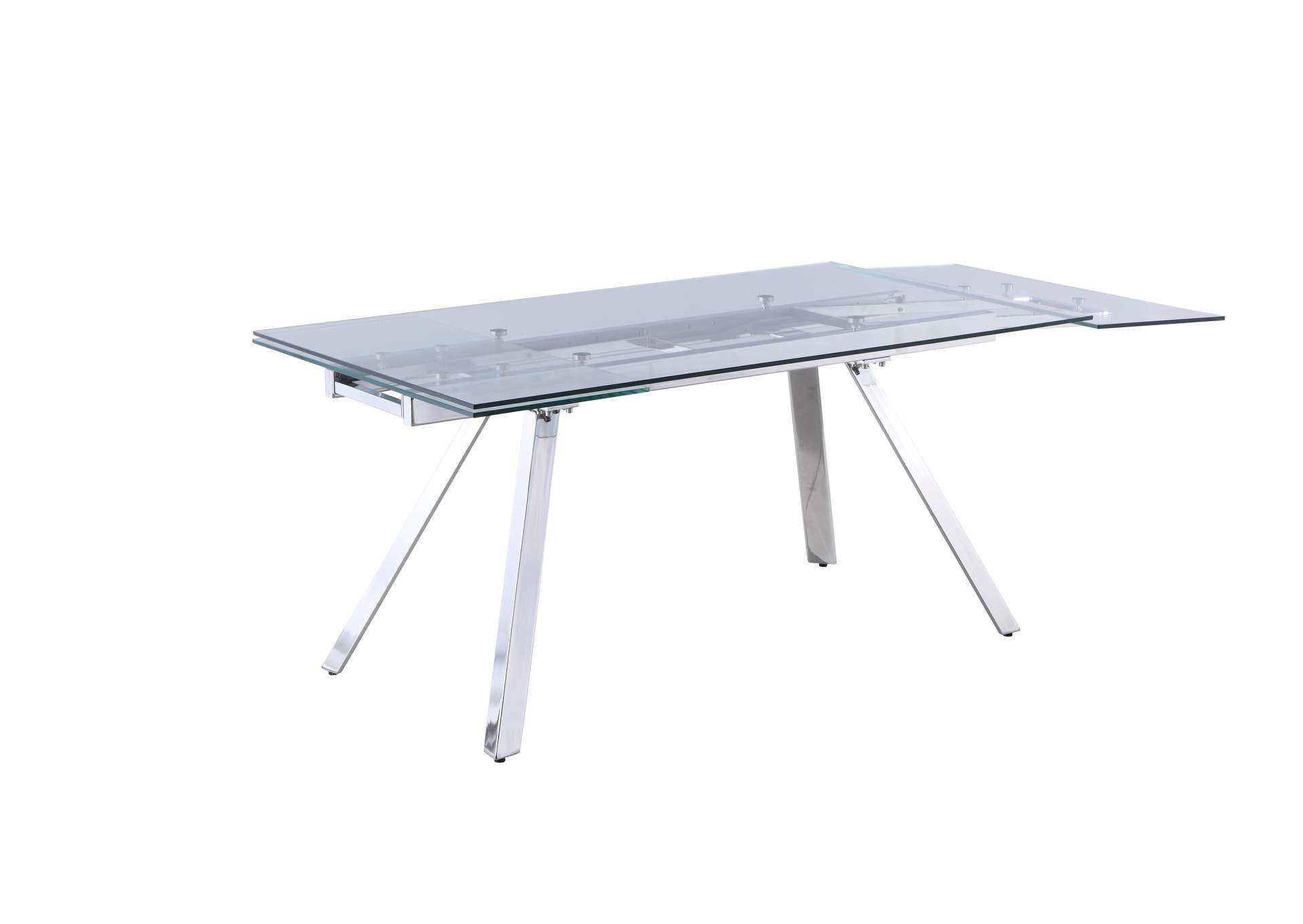 Contemporary Dining Set With Extendable Glass Table & 4 Chairs image 7