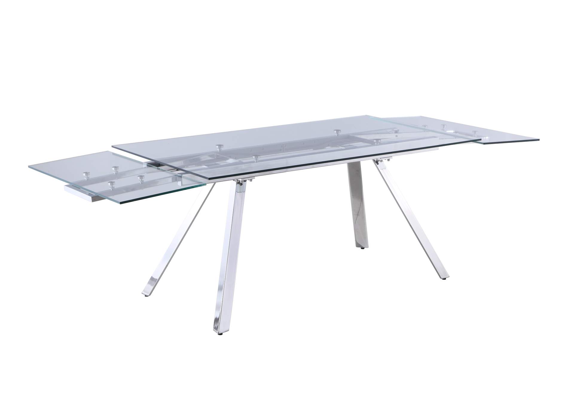 Contemporary Dining Set With Extendable Glass Table & 4 Chairs image 8