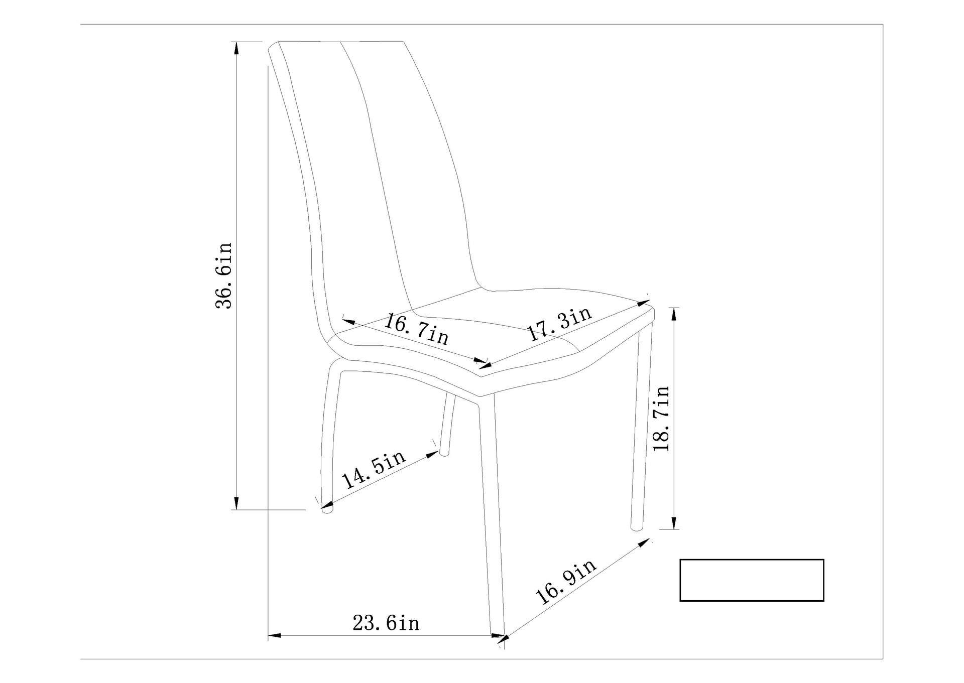 Contemporary Curved-Back Side Chair image 11