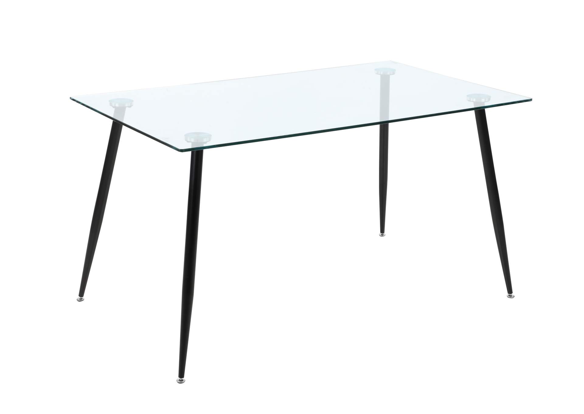 Contemporary Dining Set With Rectangular Glass Table & 4 Chairs image 4