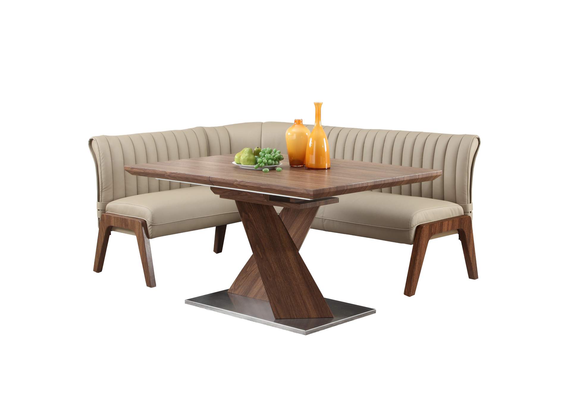 Modern Dining Set With Extendable Table & Nook image 3