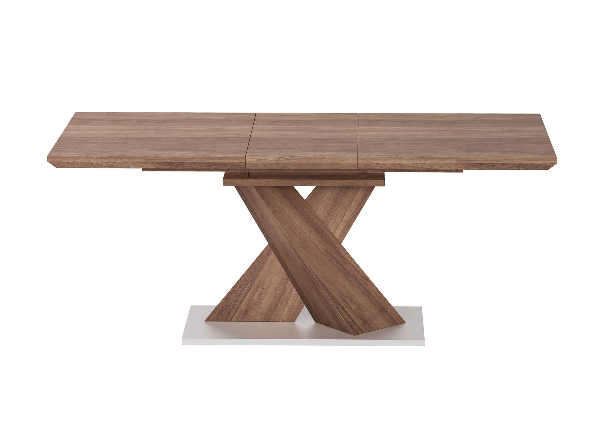 Modern Extendable Walnut Veneer Dining Table image 5