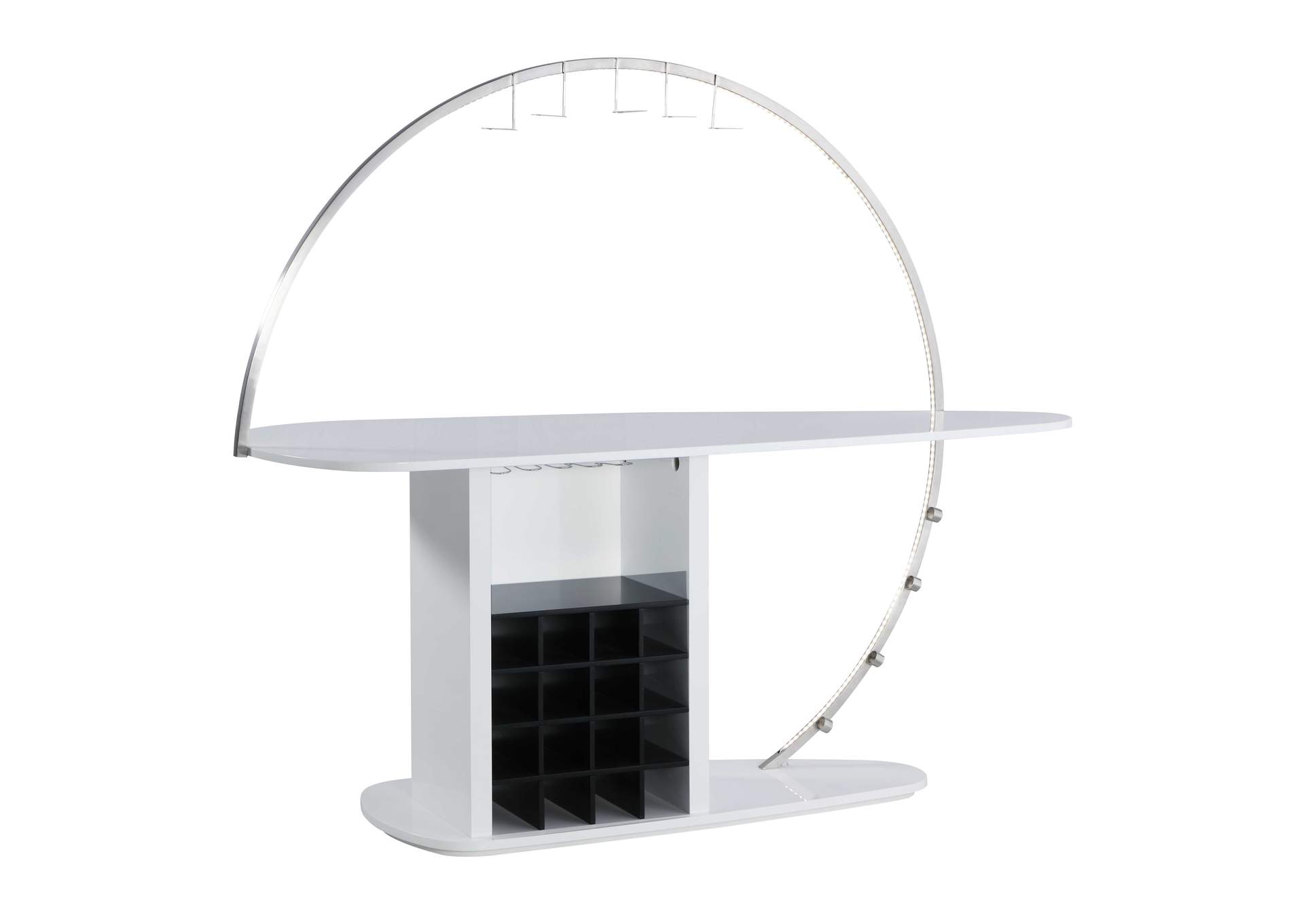 Contemporary Bar With Customizable Led Lights & Bottle Racks image 3