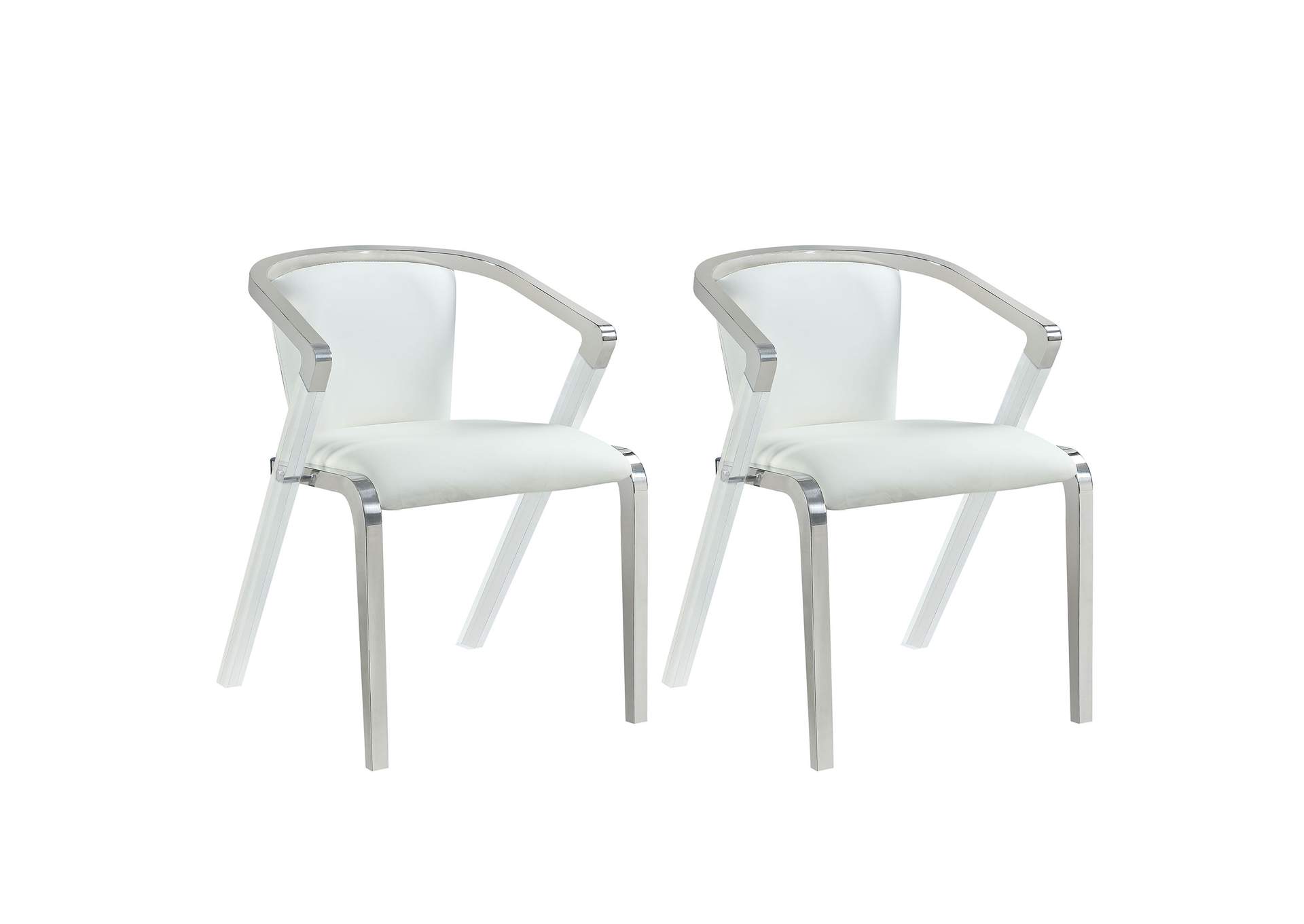 Modern Arm Chair With Steel & Solid Acrylic Frame image 9