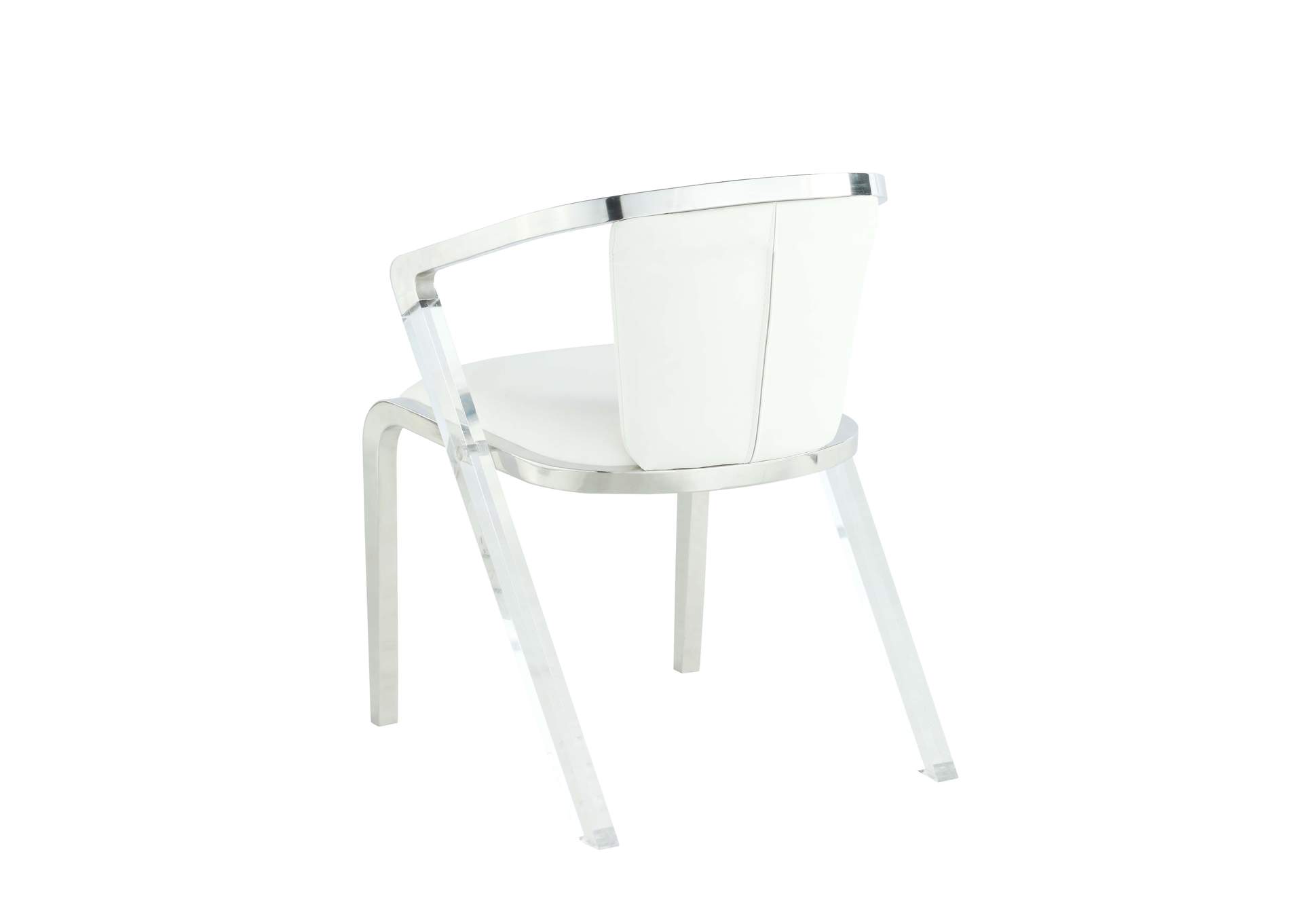 Modern Arm Chair With Steel & Solid Acrylic Frame image 4