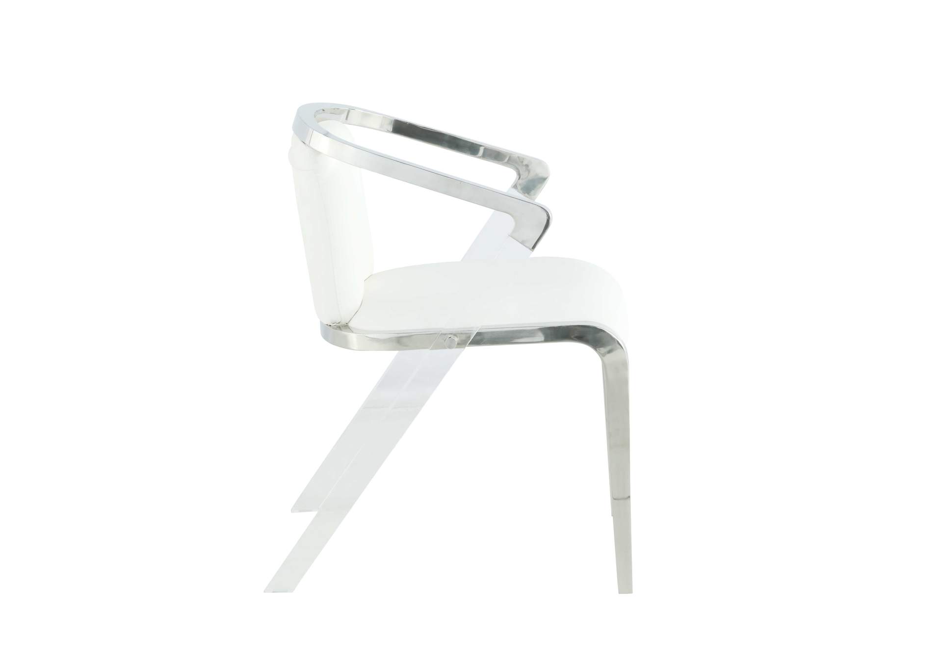 Modern Arm Chair With Steel & Solid Acrylic Frame image 7