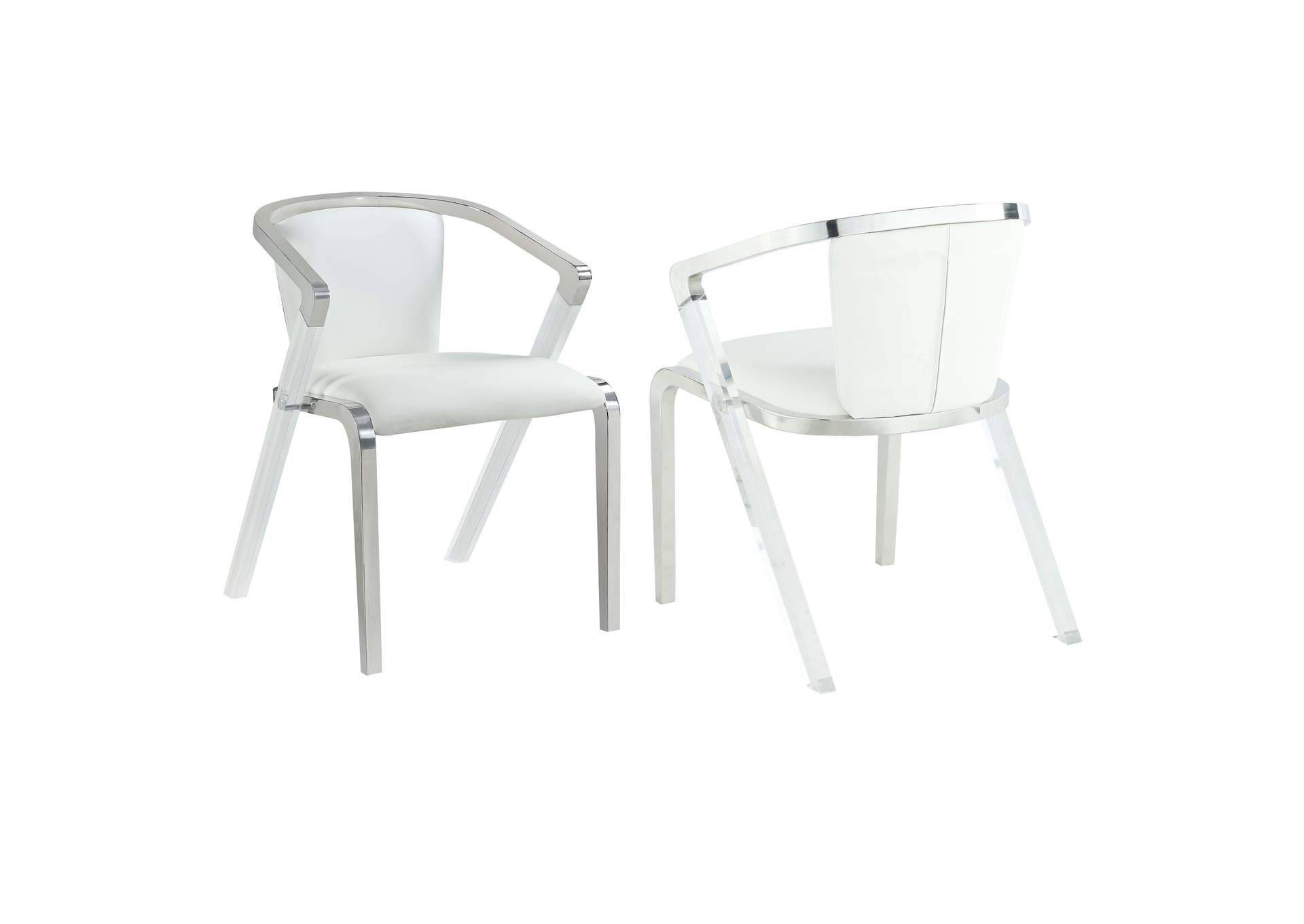 Modern Arm Chair With Steel & Solid Acrylic Frame image 10