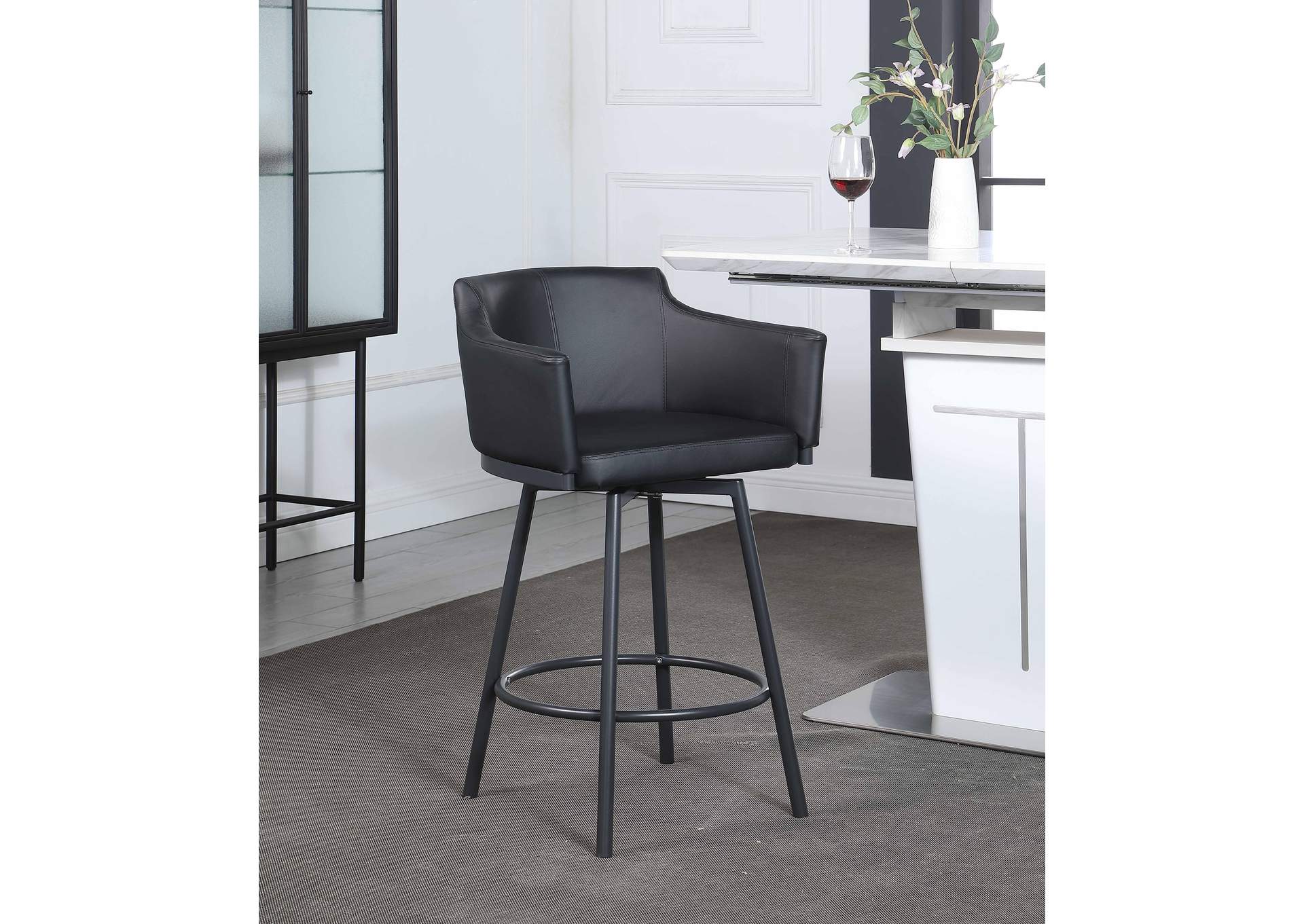 Modern Club Counter Stool With Memory Swivel image 1