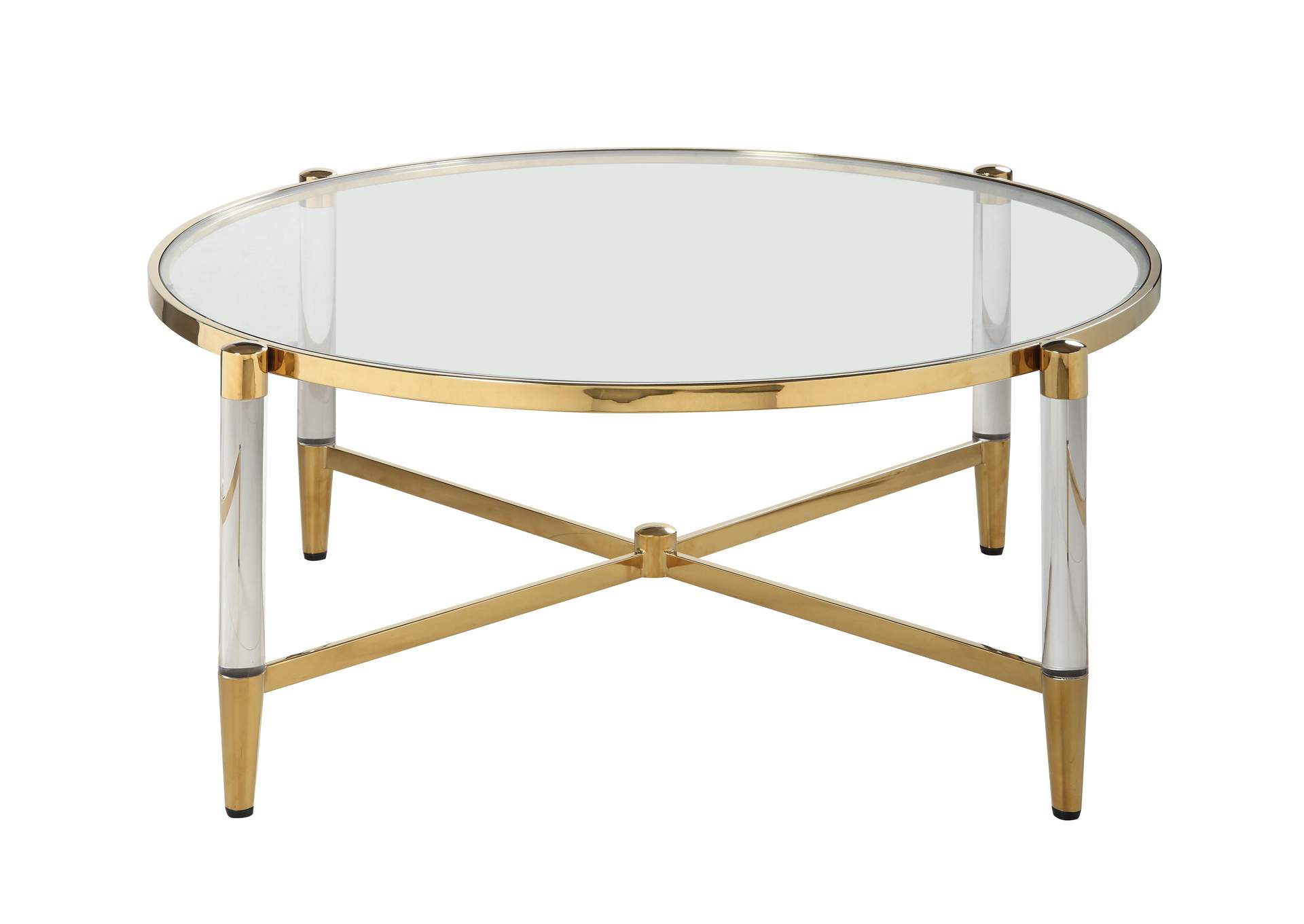 Round Tempered Glass Cocktail Table image 3