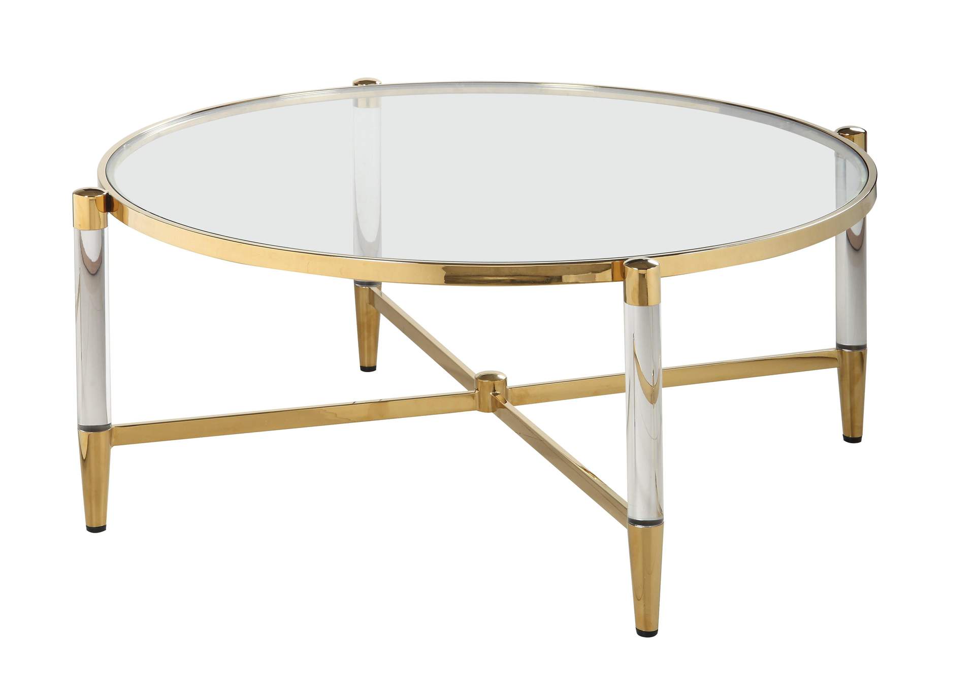 Round Tempered Glass Cocktail Table image 4