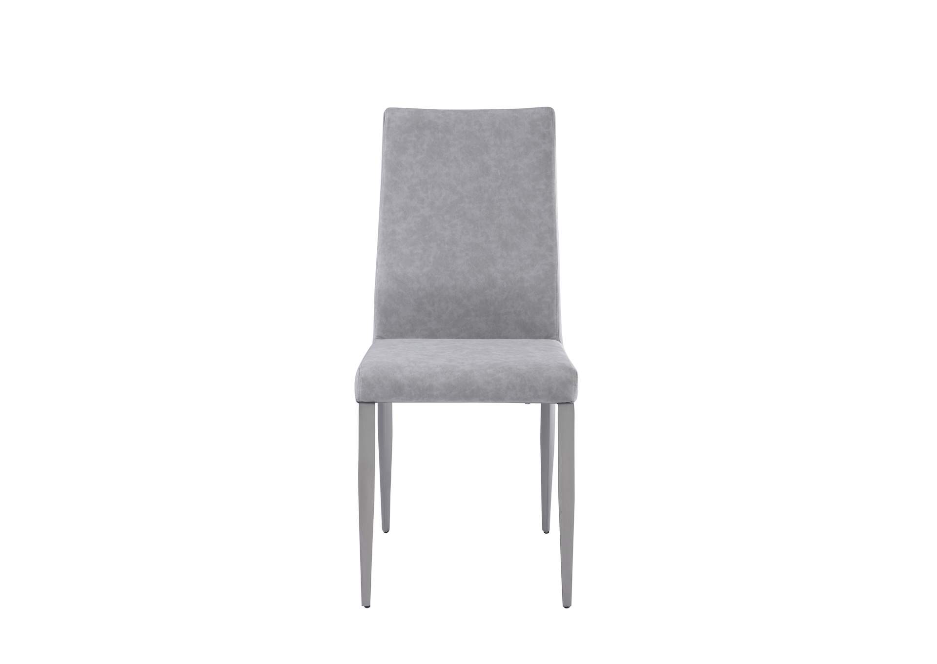 Contemporary Dining Set With White Extendable Table & 4 Gray Chairs image 9