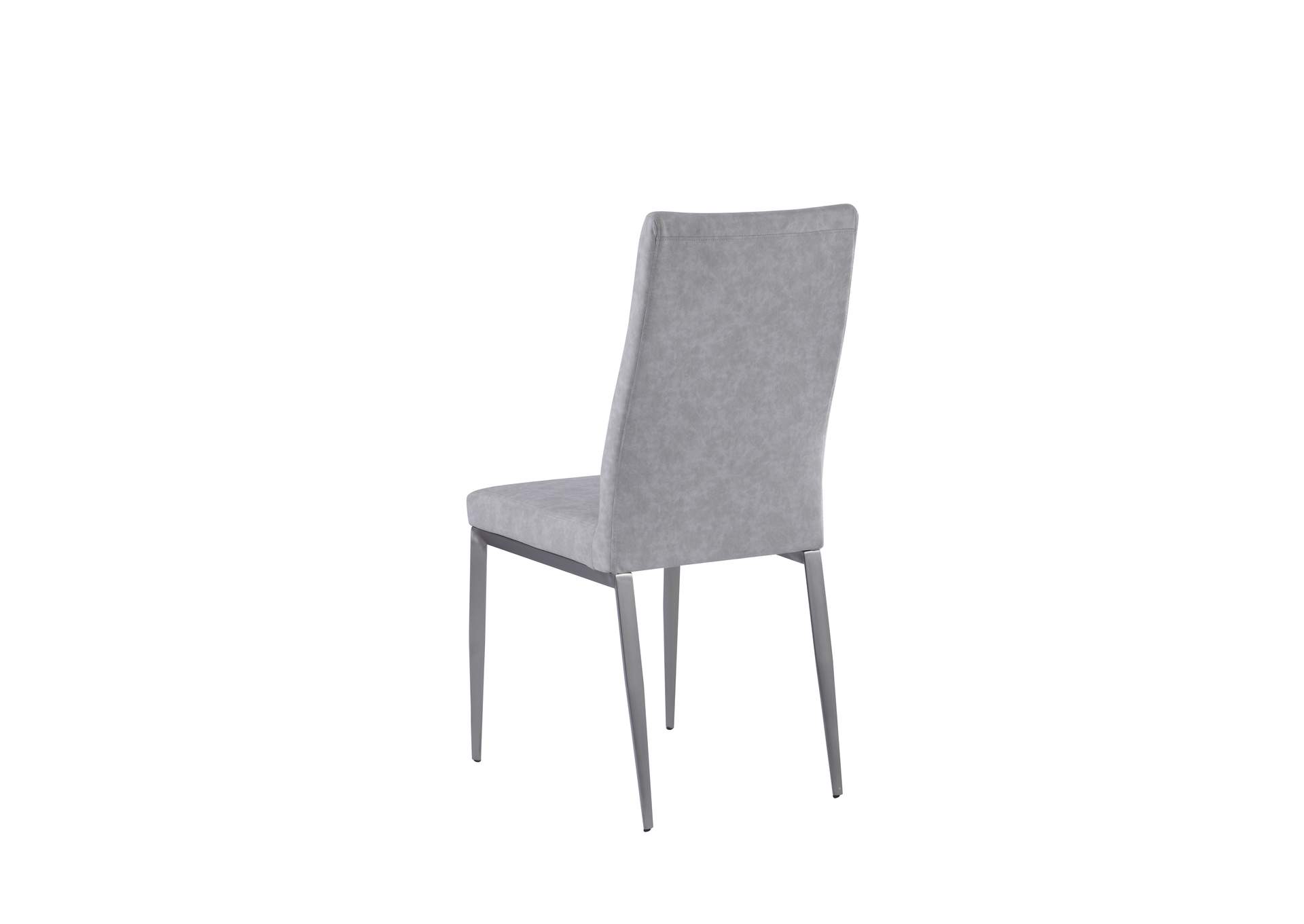 Contemporary Dining Set With White Extendable Table & 4 Gray Chairs image 8