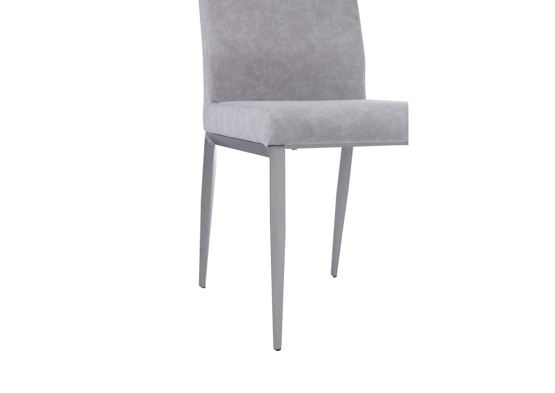 Contemporary Dining Set With White Extendable Table & 4 Gray Chairs image 12