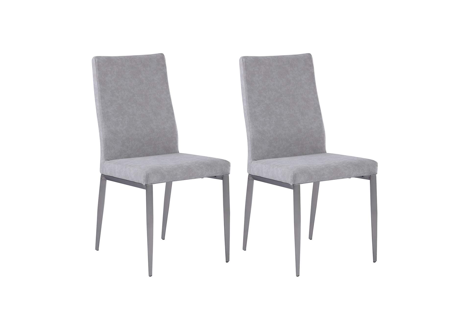 Contemporary Dining Set With White Extendable Table & 4 Gray Chairs image 13
