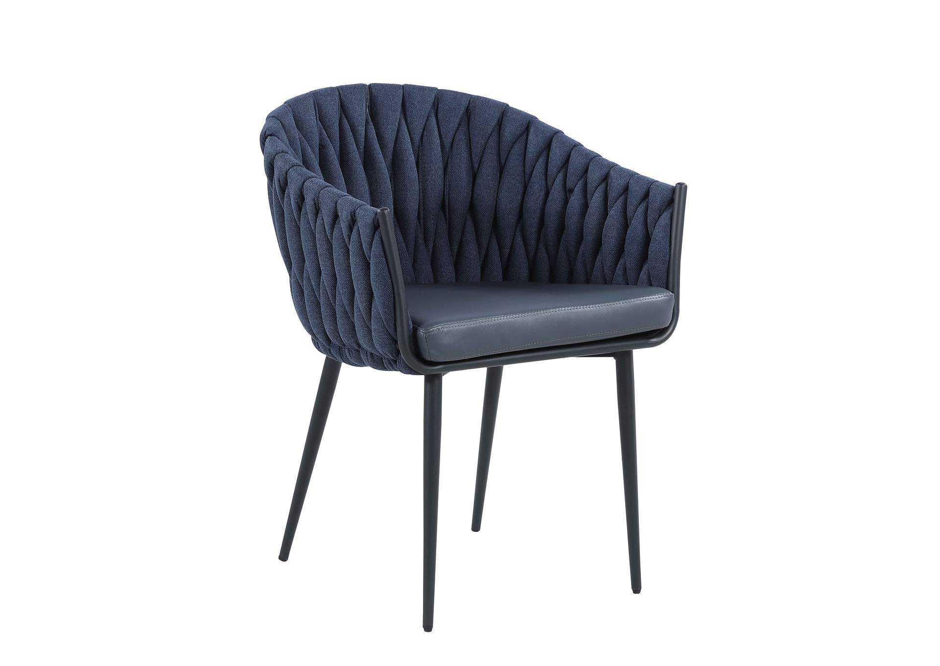 Modern Dining Set With Extendable Glass Table & Weave-Back Chairs image 7