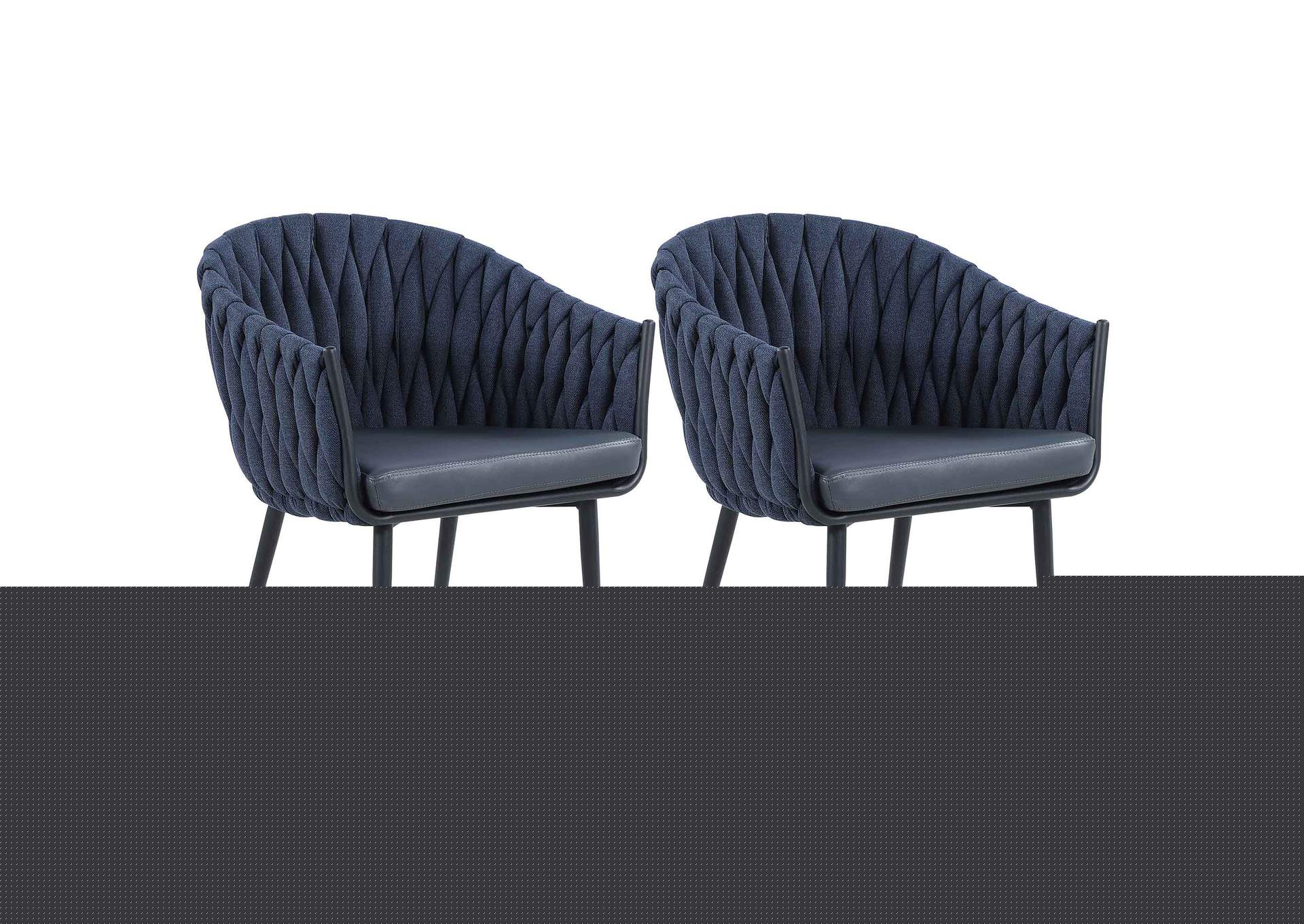 Modern Arm Chair With Weave Back image 3