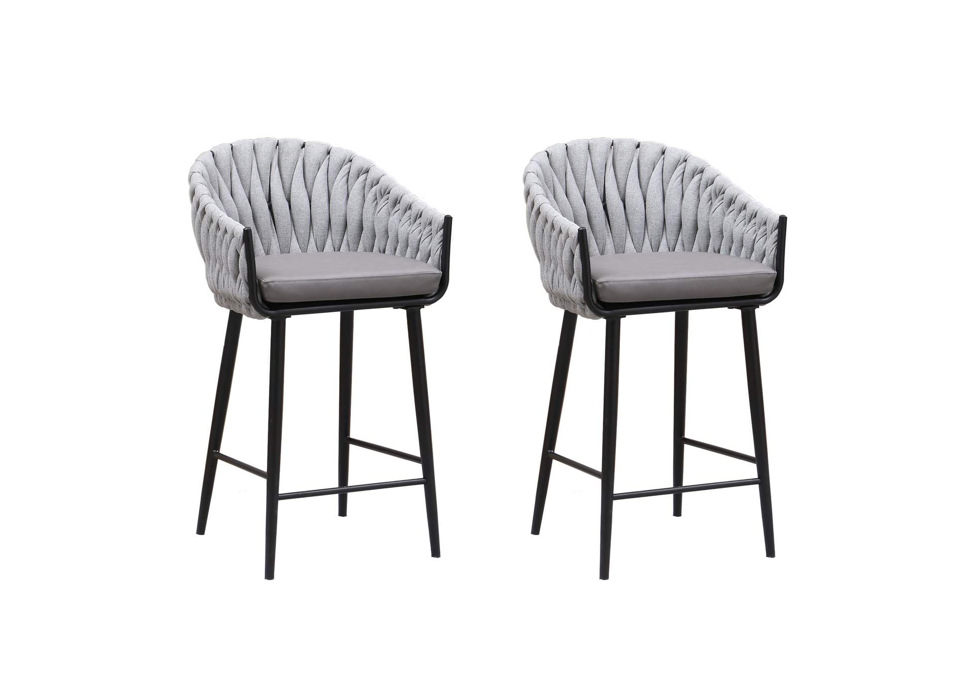 Modern Counter Stool With Weave Back image 7