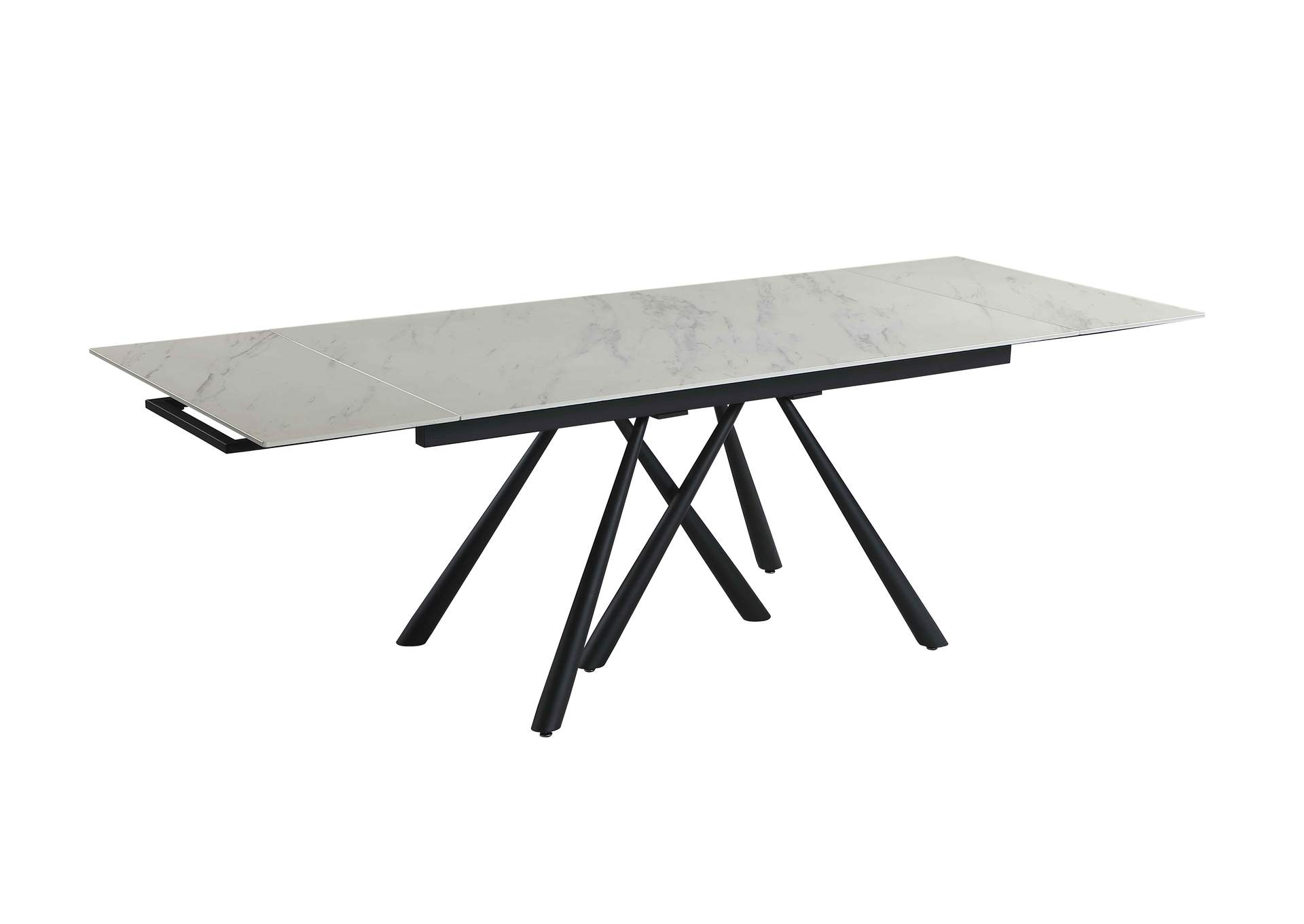 Modern Dining Set With Extendable Glass Table & Weave-Back Chairs image 5