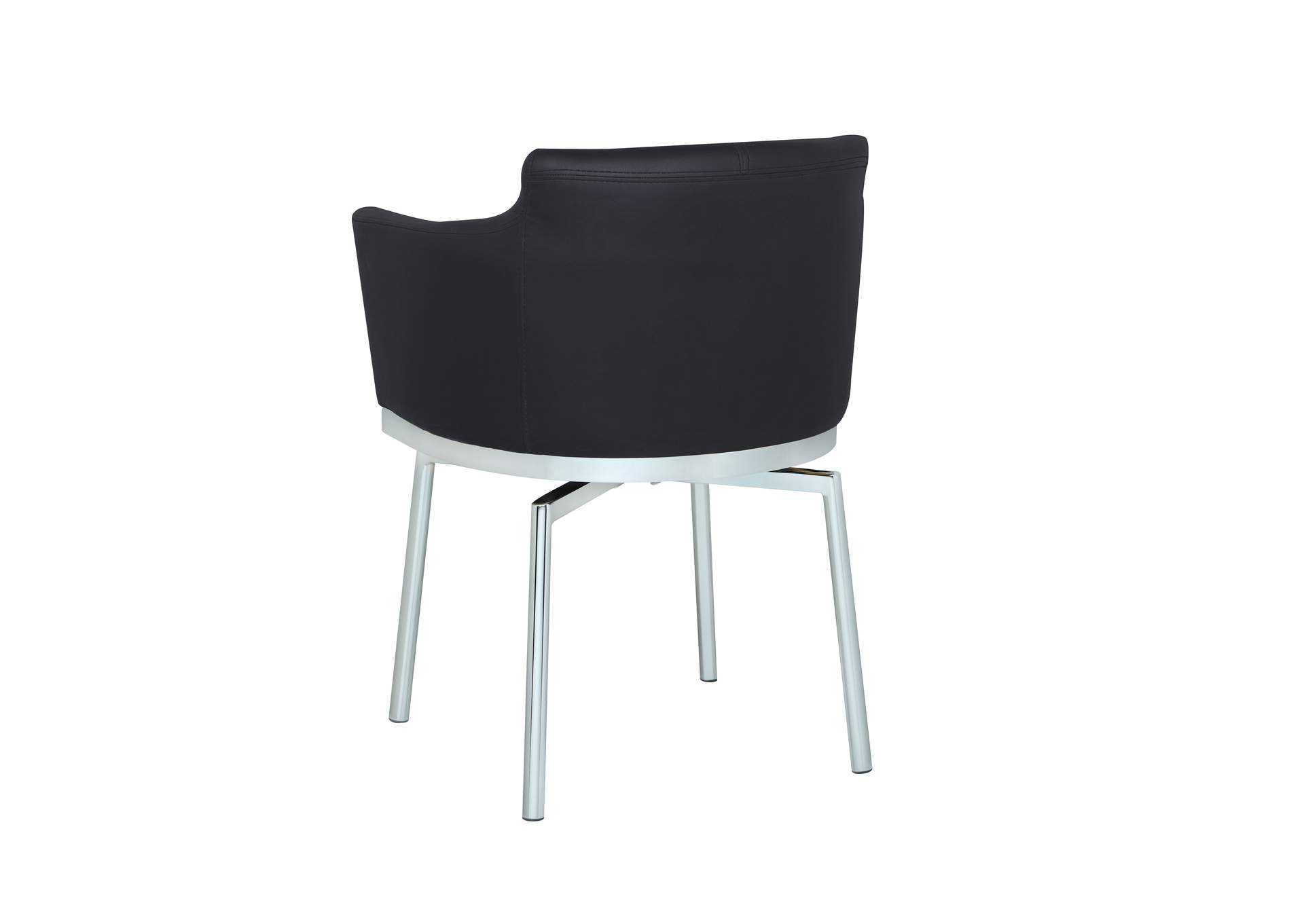 Dining Set With Round Glass Table & Swivel Club Chairs image 7