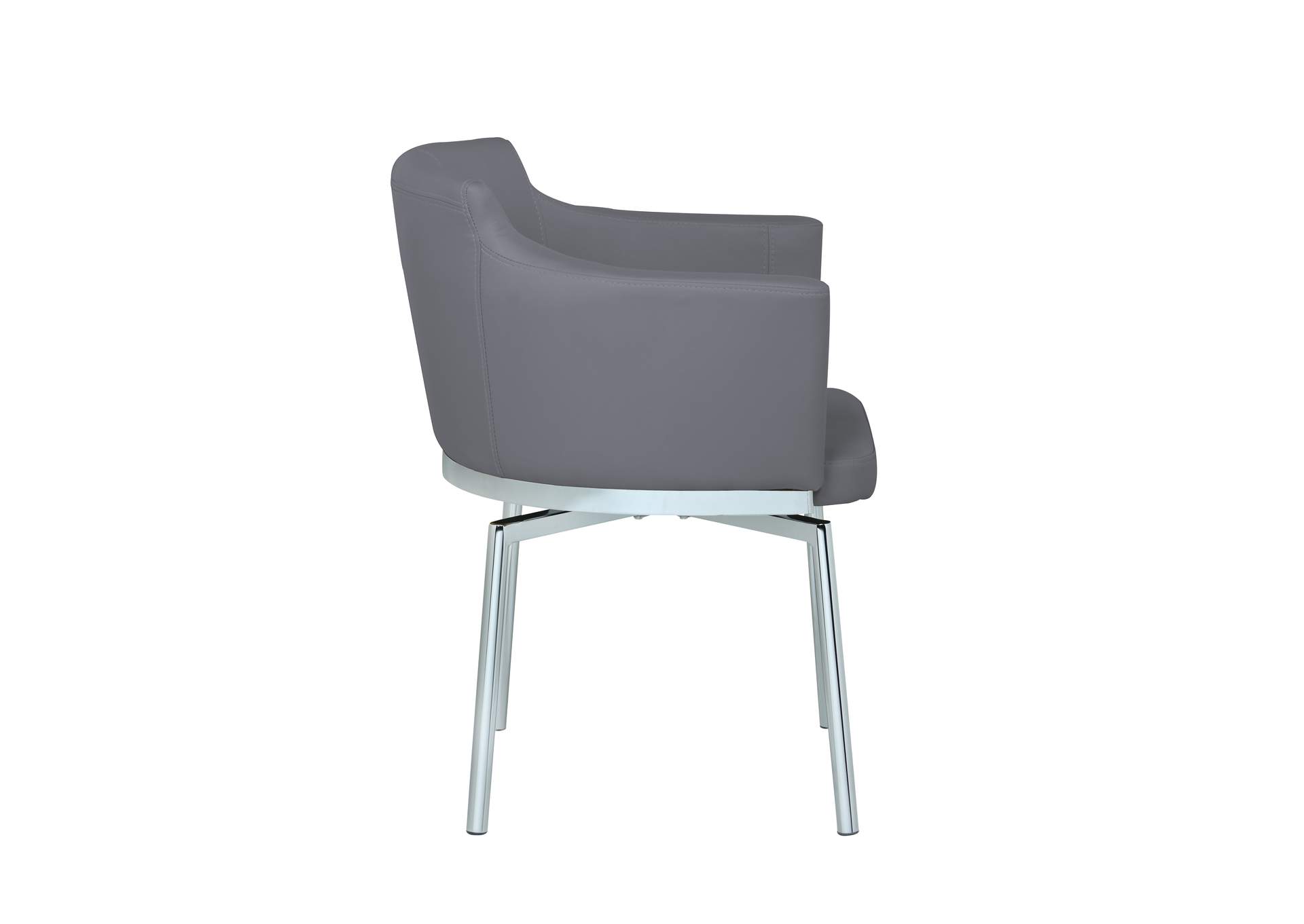 Dining Set With Round Glass Table & Swivel Club Chairs image 9