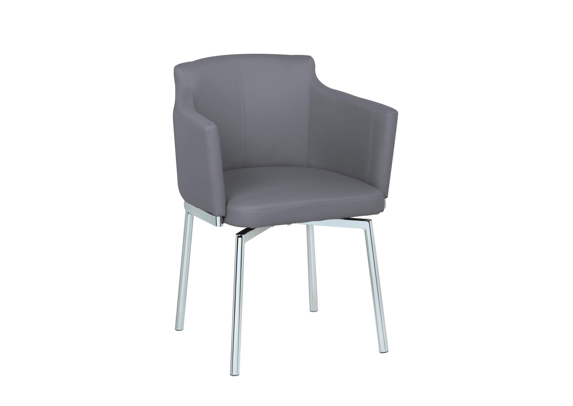 Dining Set With Round Glass Table & Swivel Club Chairs image 7