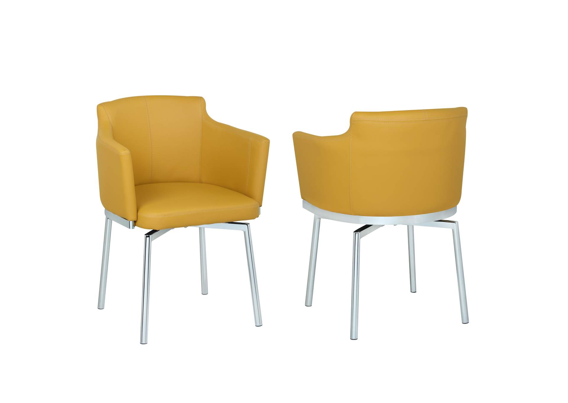Dining Set With Round Glass Table & Swivel Club Chairs image 6