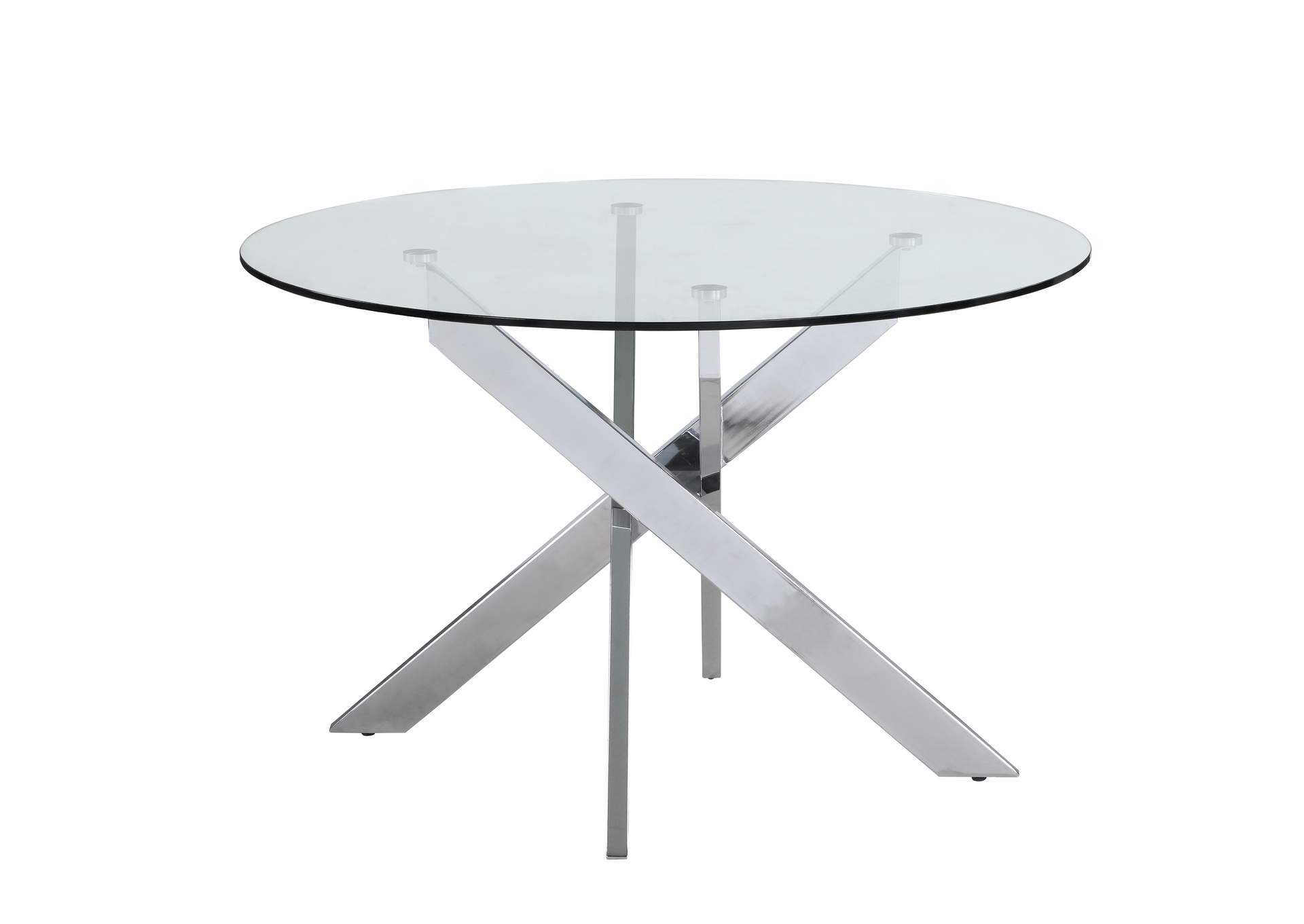 Dining Set With Round Glass Table & Swivel Club Chairs image 4
