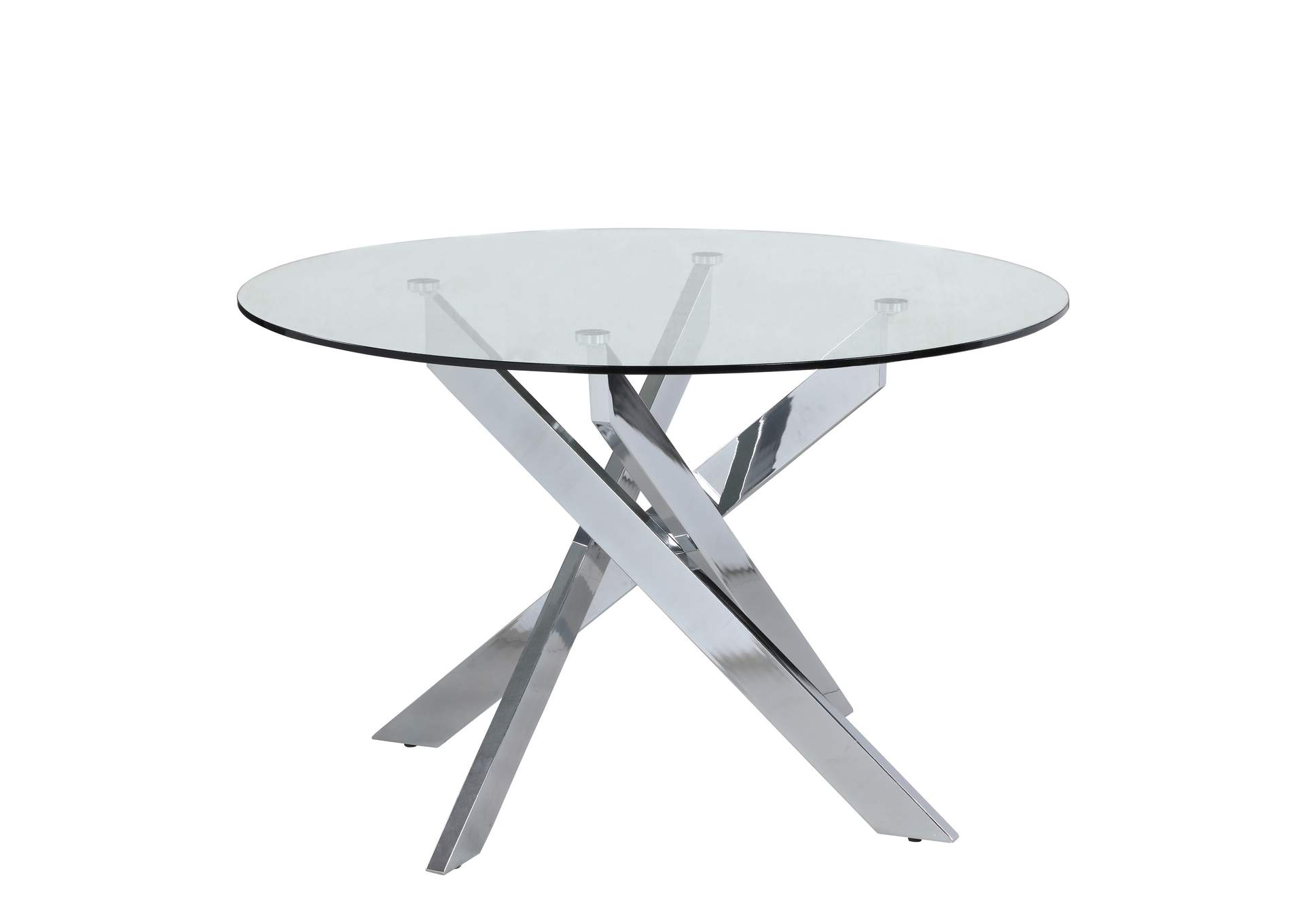 Dining Set With Round Glass Table & Swivel Club Chairs image 5