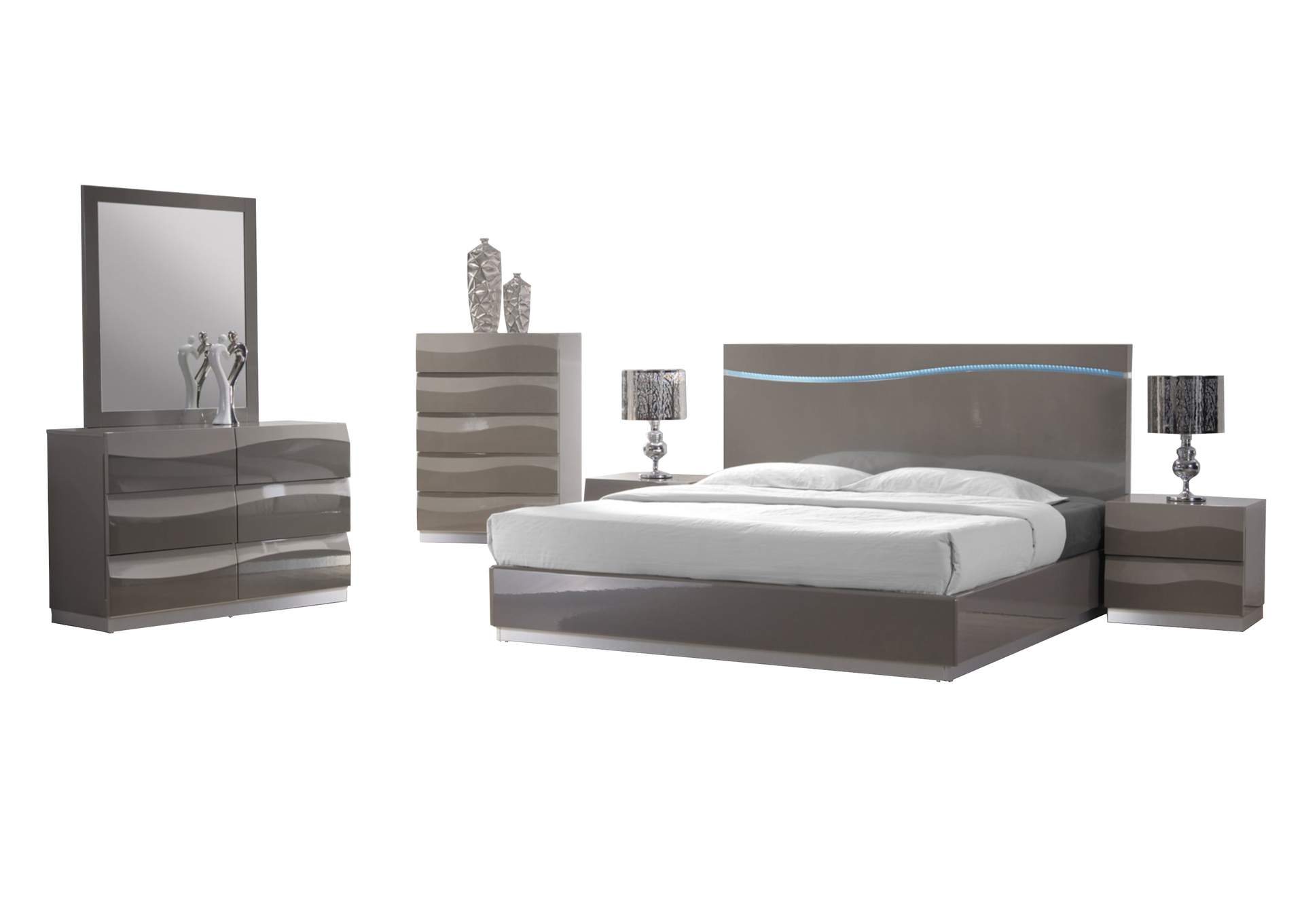 Contemporary Queen Size Bedroom Set image 3