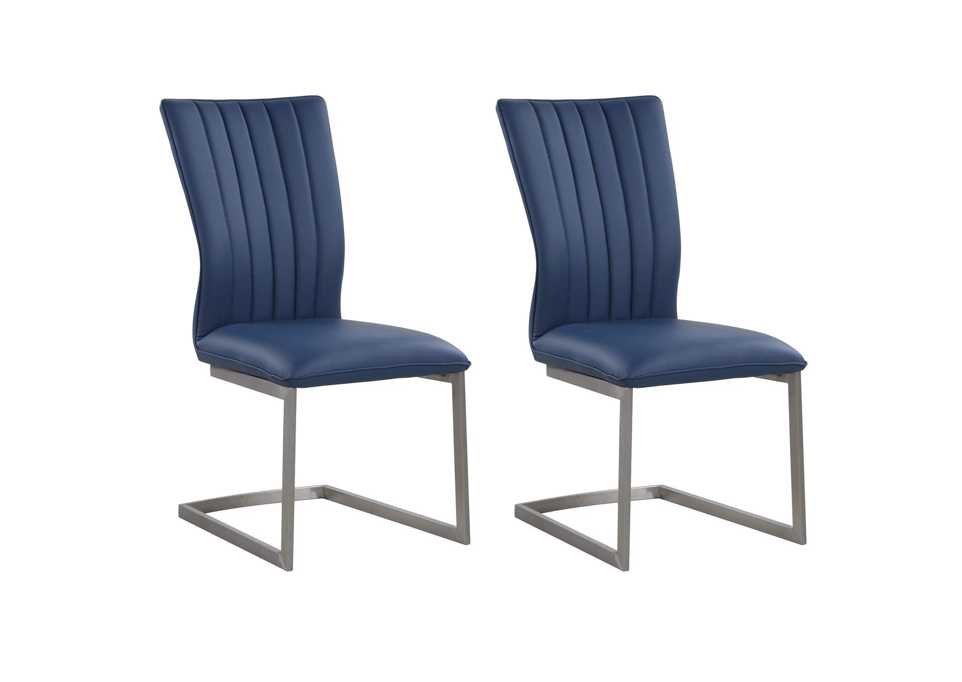 Contemporary Channel Back Cantilever Side Chair image 8
