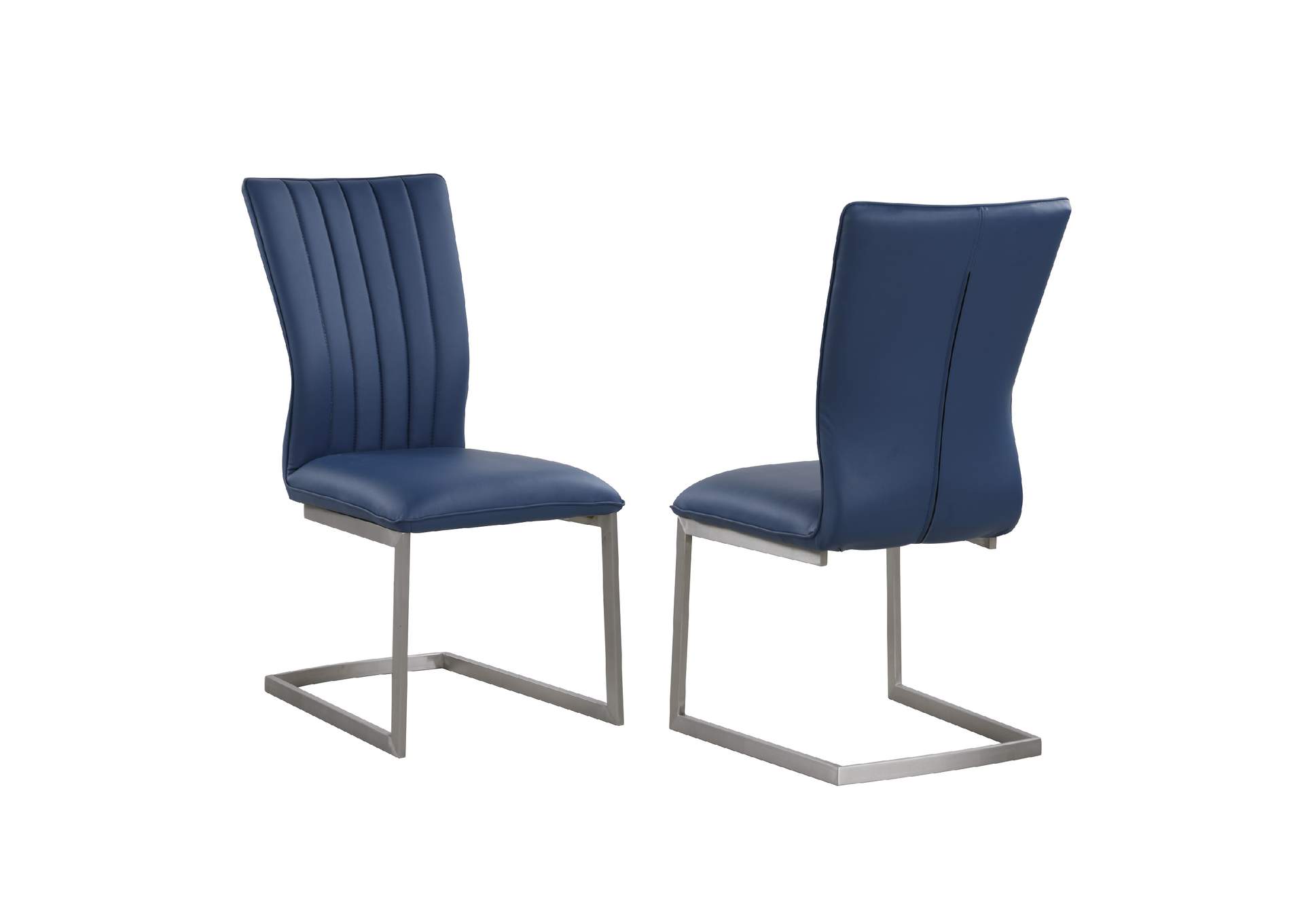 Contemporary Channel Back Cantilever Side Chair image 9