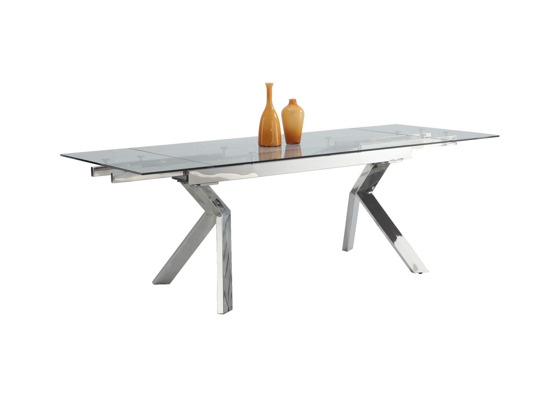 Contemporary Extendable Dining Table With Steel Legs image 5