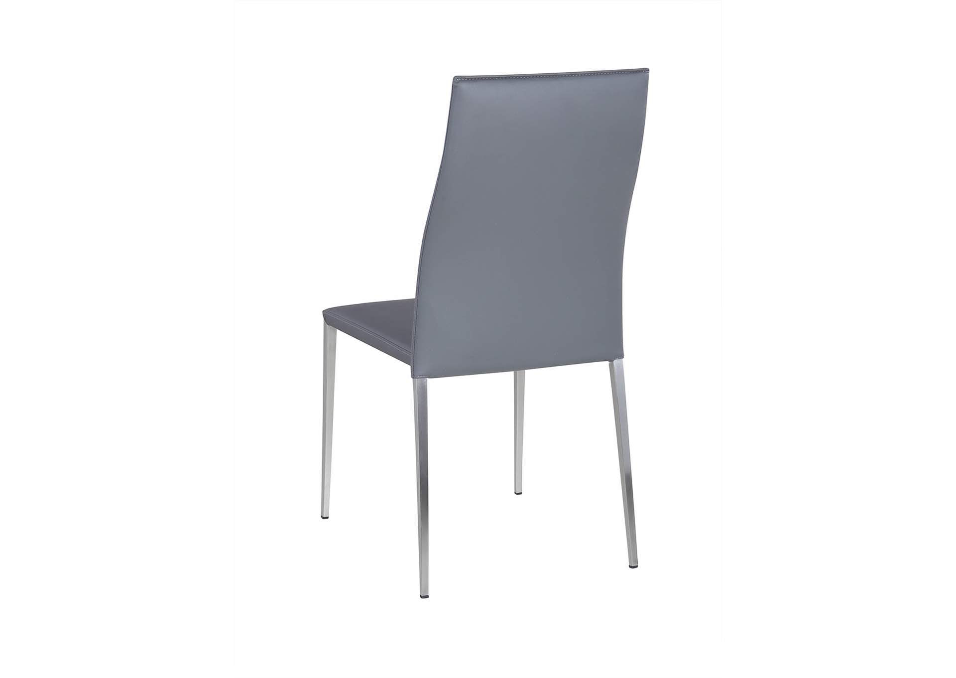 Contemporary Dining Set With White Extendable Table & 4 Upholstered Chairs image 9