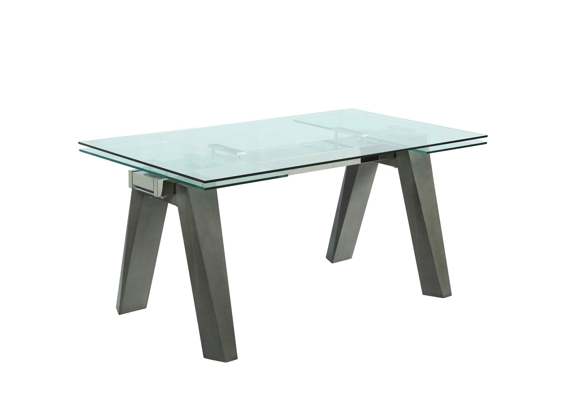 Modern Dining Set With Extendable Glass Table & 2-Tone Chairs image 5
