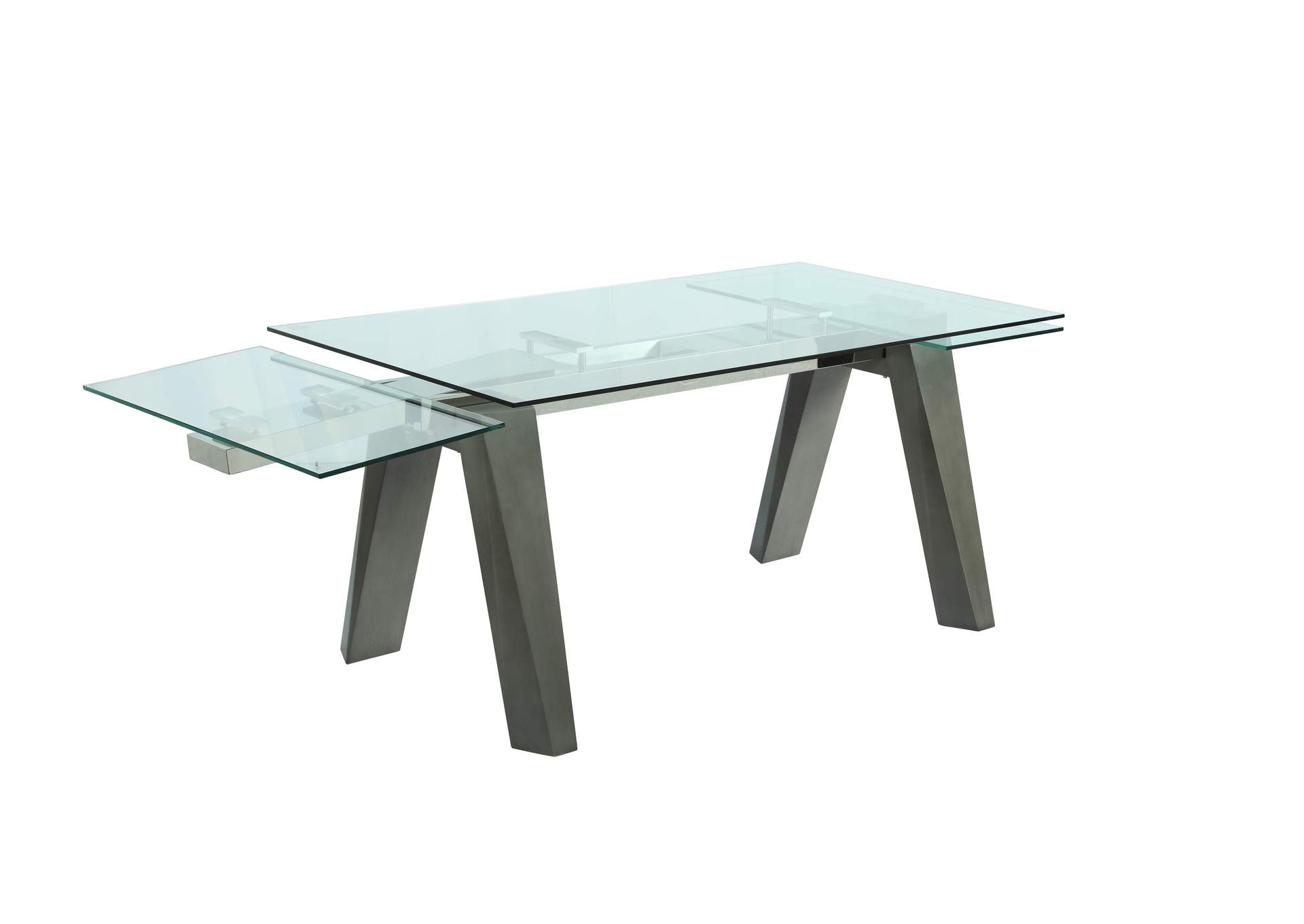 Modern Dining Set With Extendable Glass Table & 2-Tone Chairs image 6