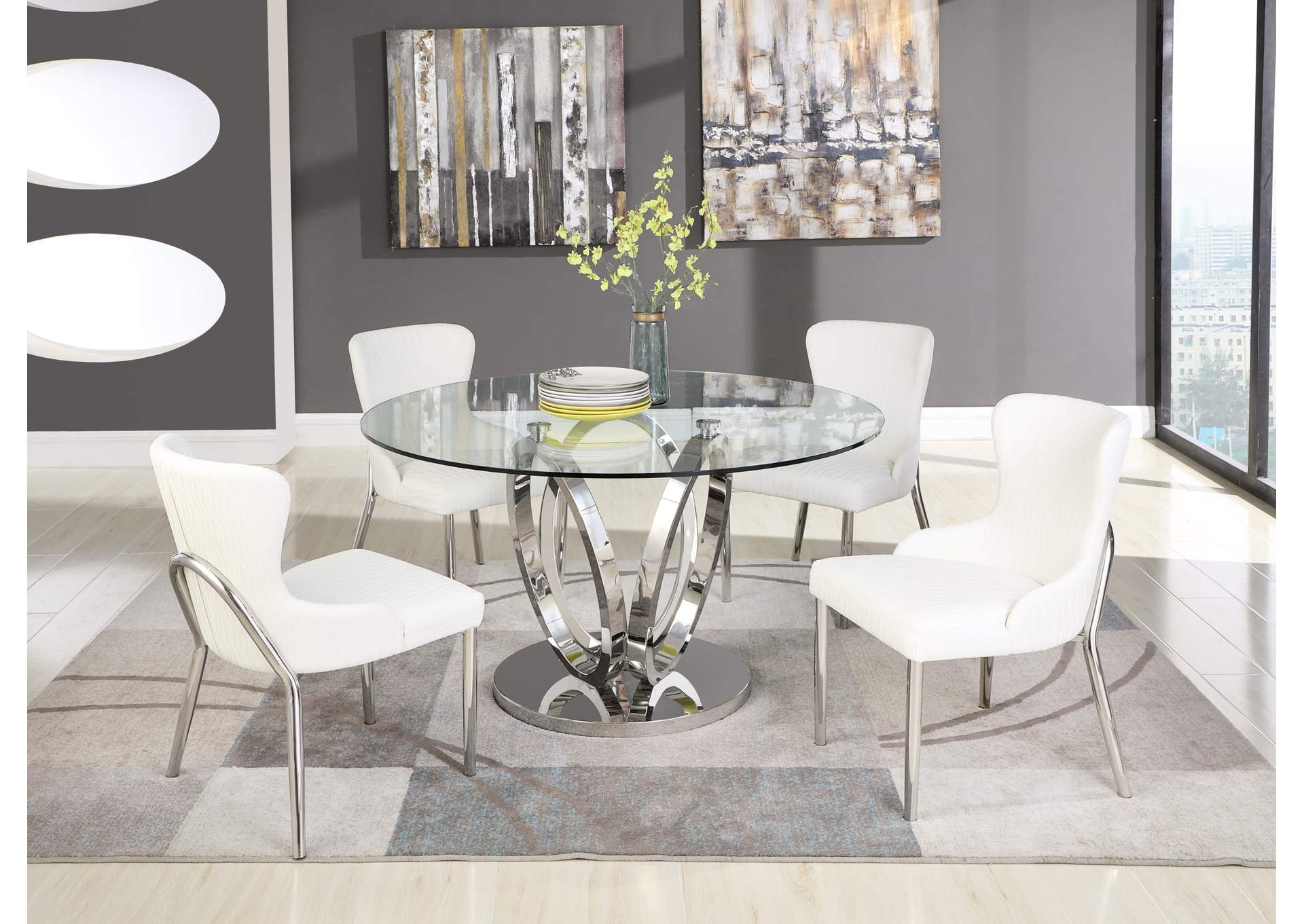 Contemporary Wing-Back Side Chair