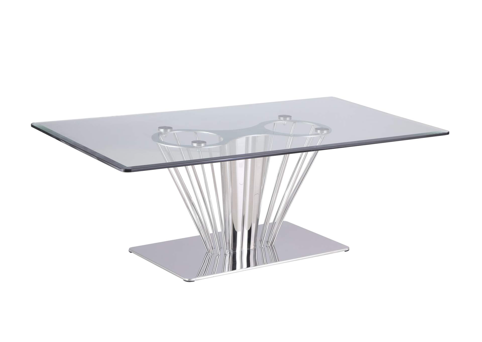 Contemporary Rectangular Glass Lamp Table image 3